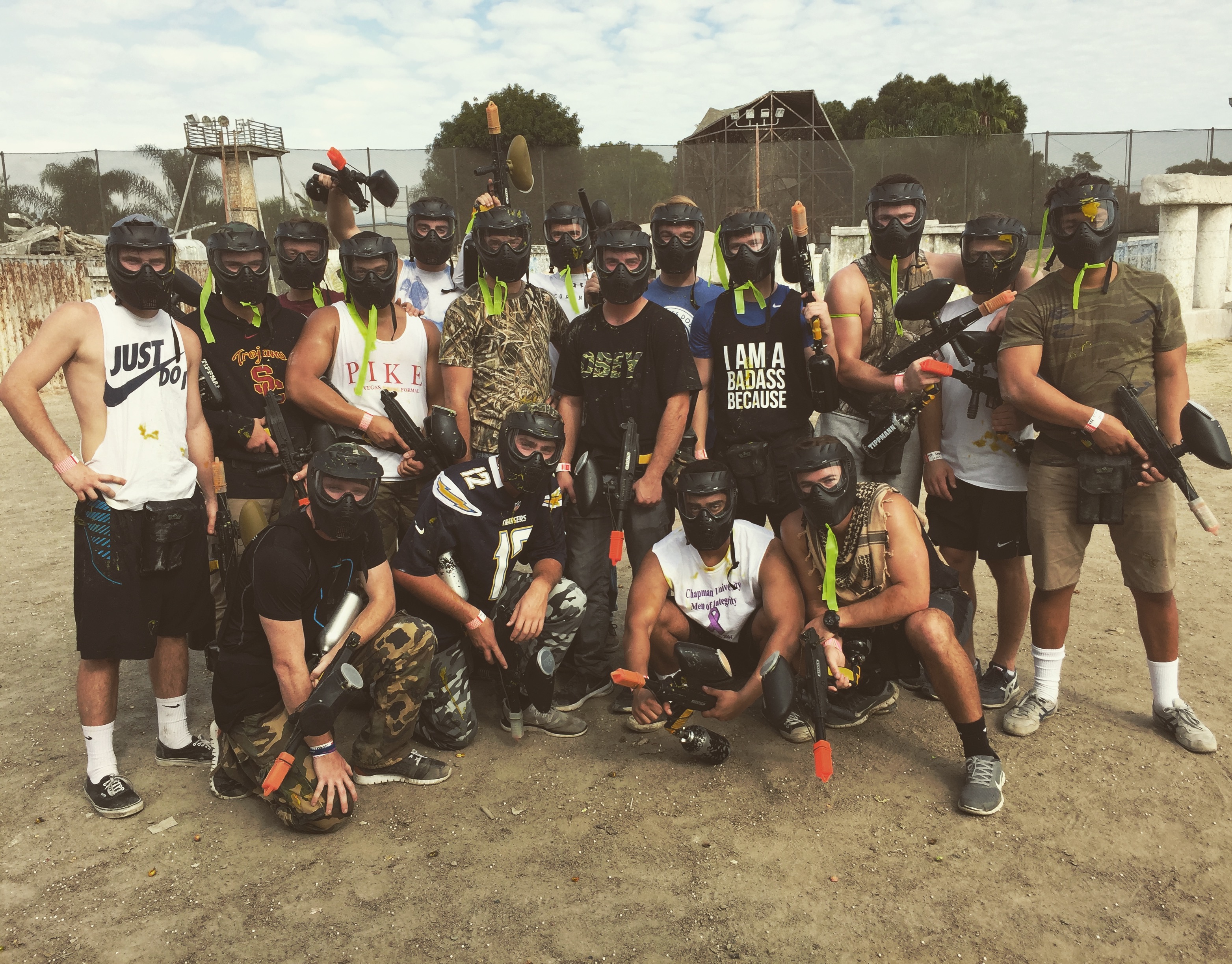 Theta Psi Chapter Members Play Paintball Photograph