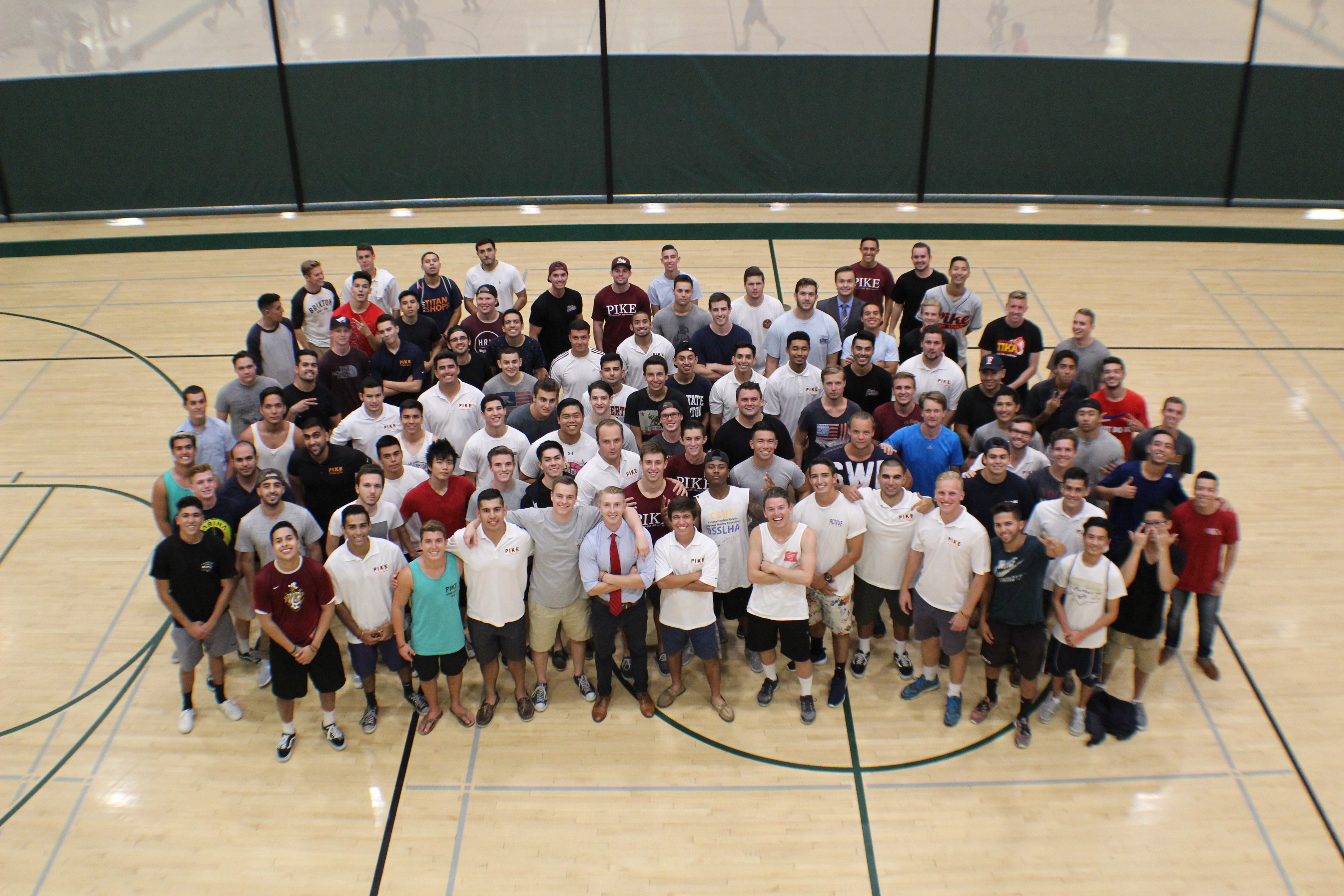 Mu Epsilon Chapter Members in a Gymnasium Photograph