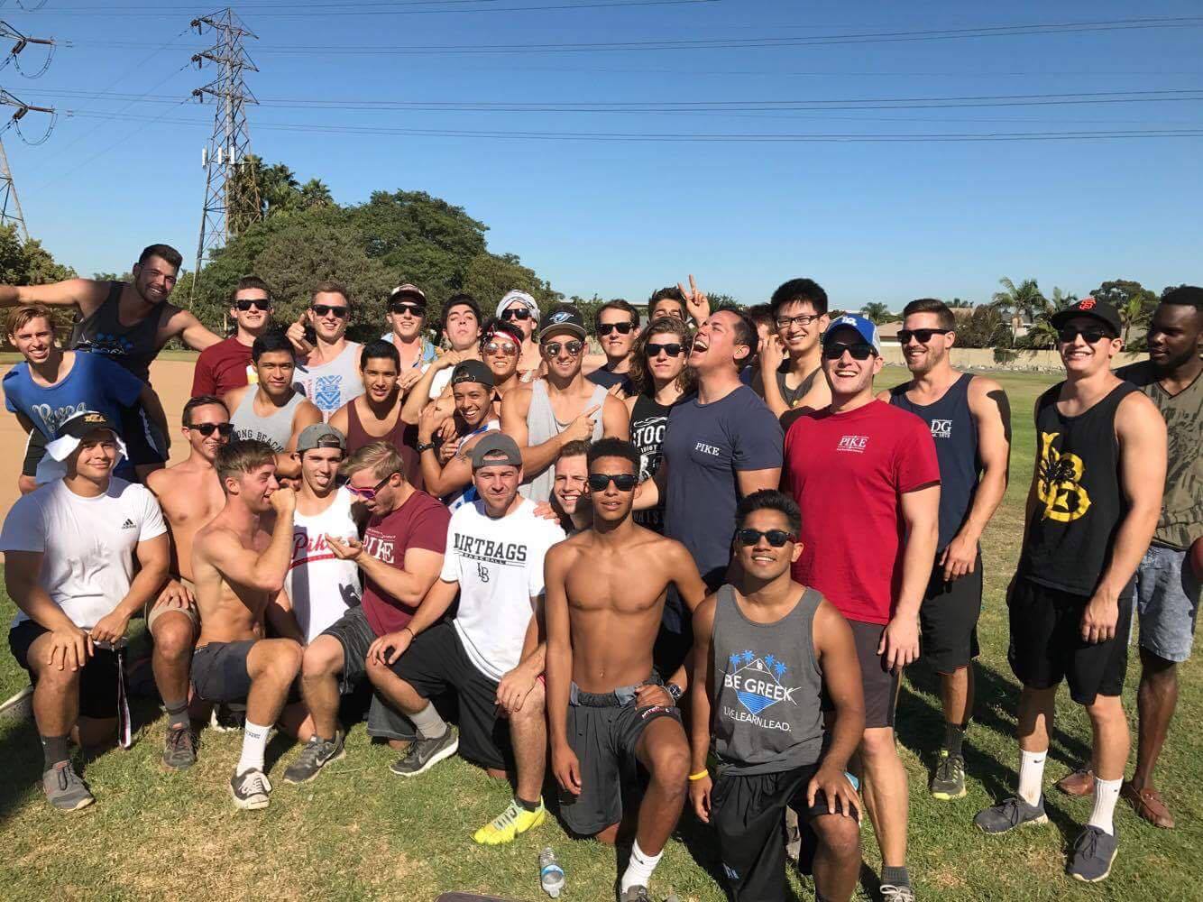 Iota Epsilon Chapter Members Hangout Outdoors Photograph