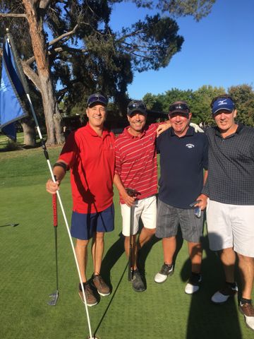 Four Theta Tau Chapter Members at Golf Tournament Photograph, 2016