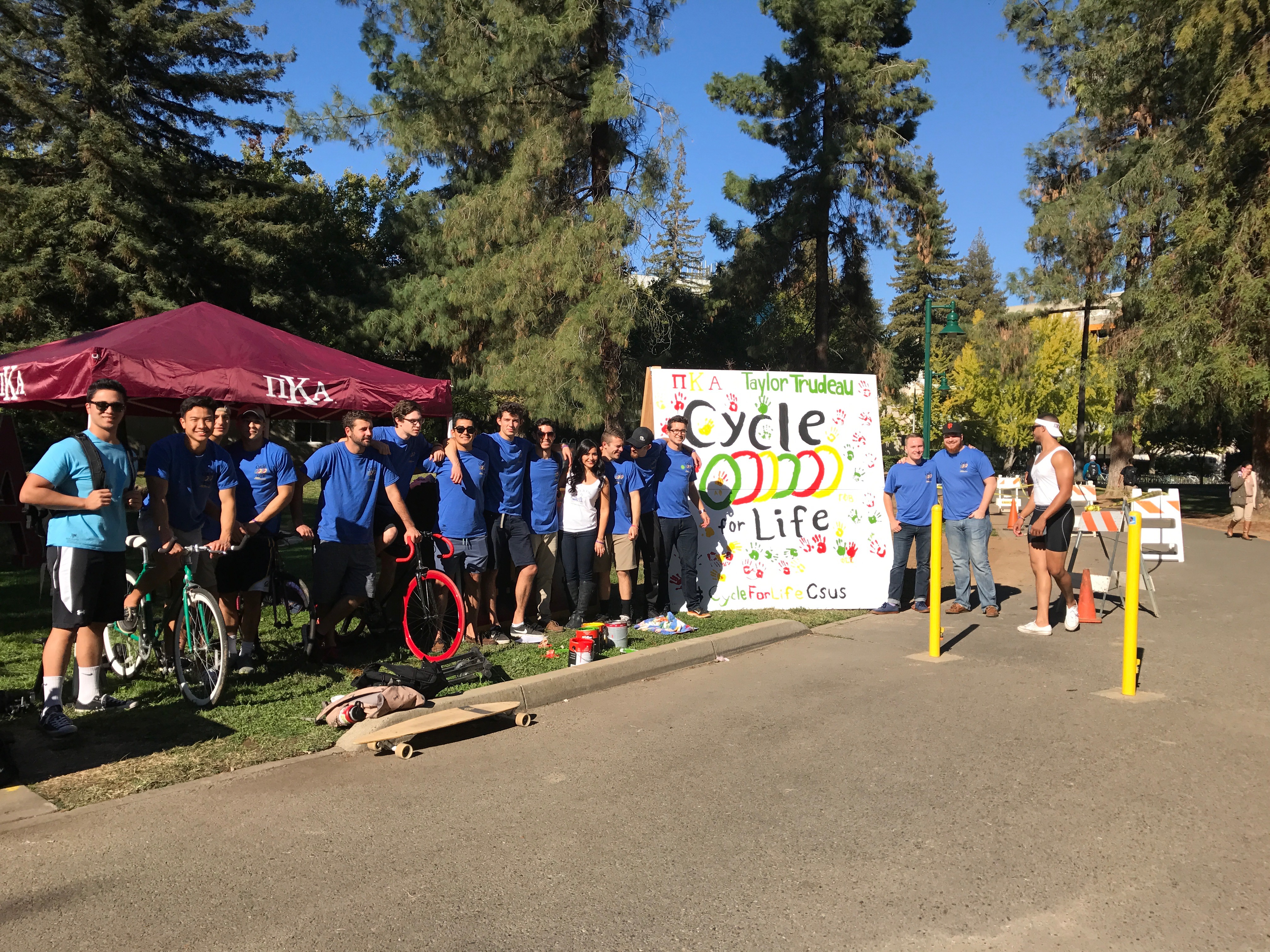 Theta Tau Volunteers at the Cycle For Life Event Photograph