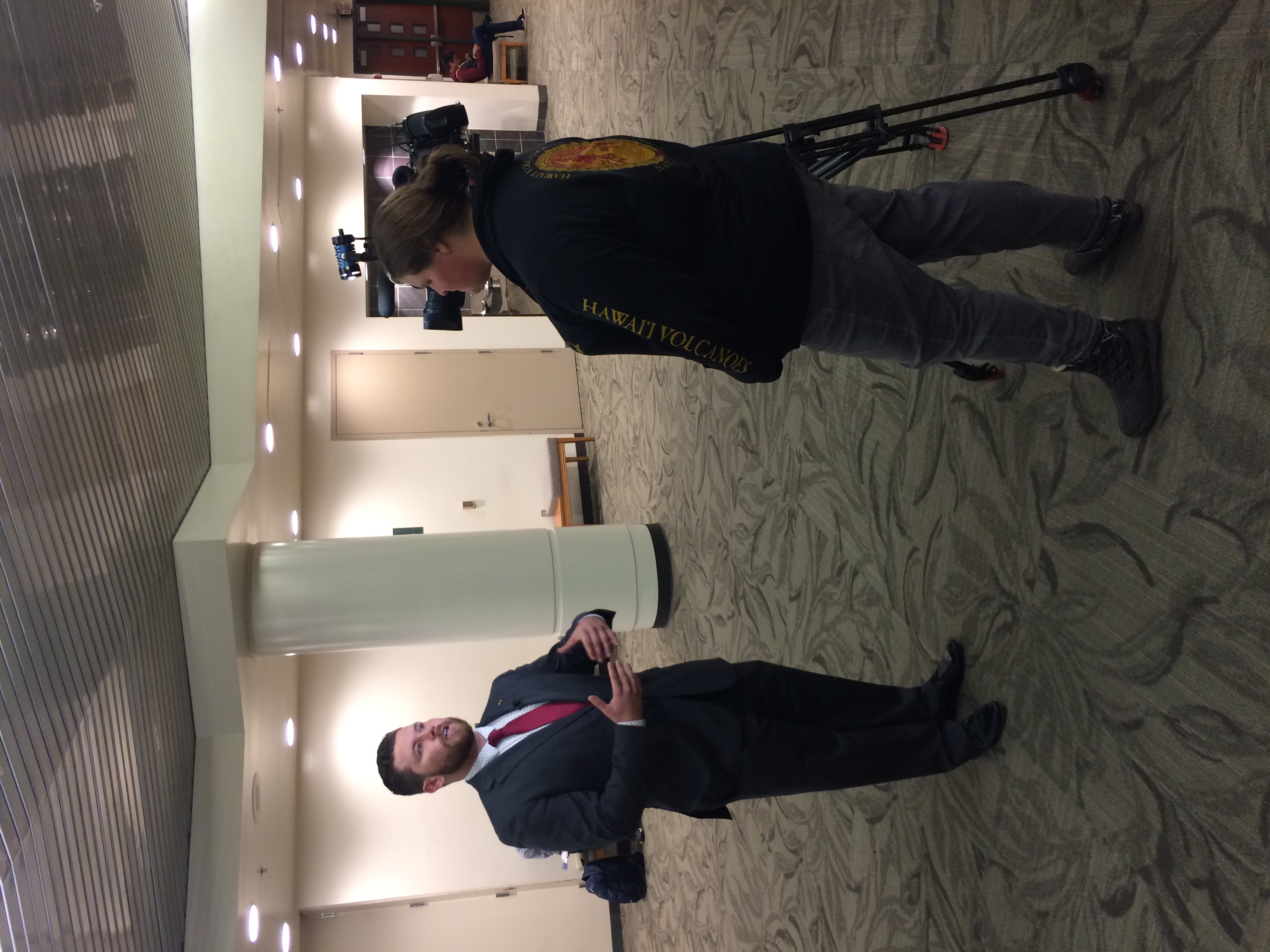 Theta Tau Chapter Member On Camera Photograph