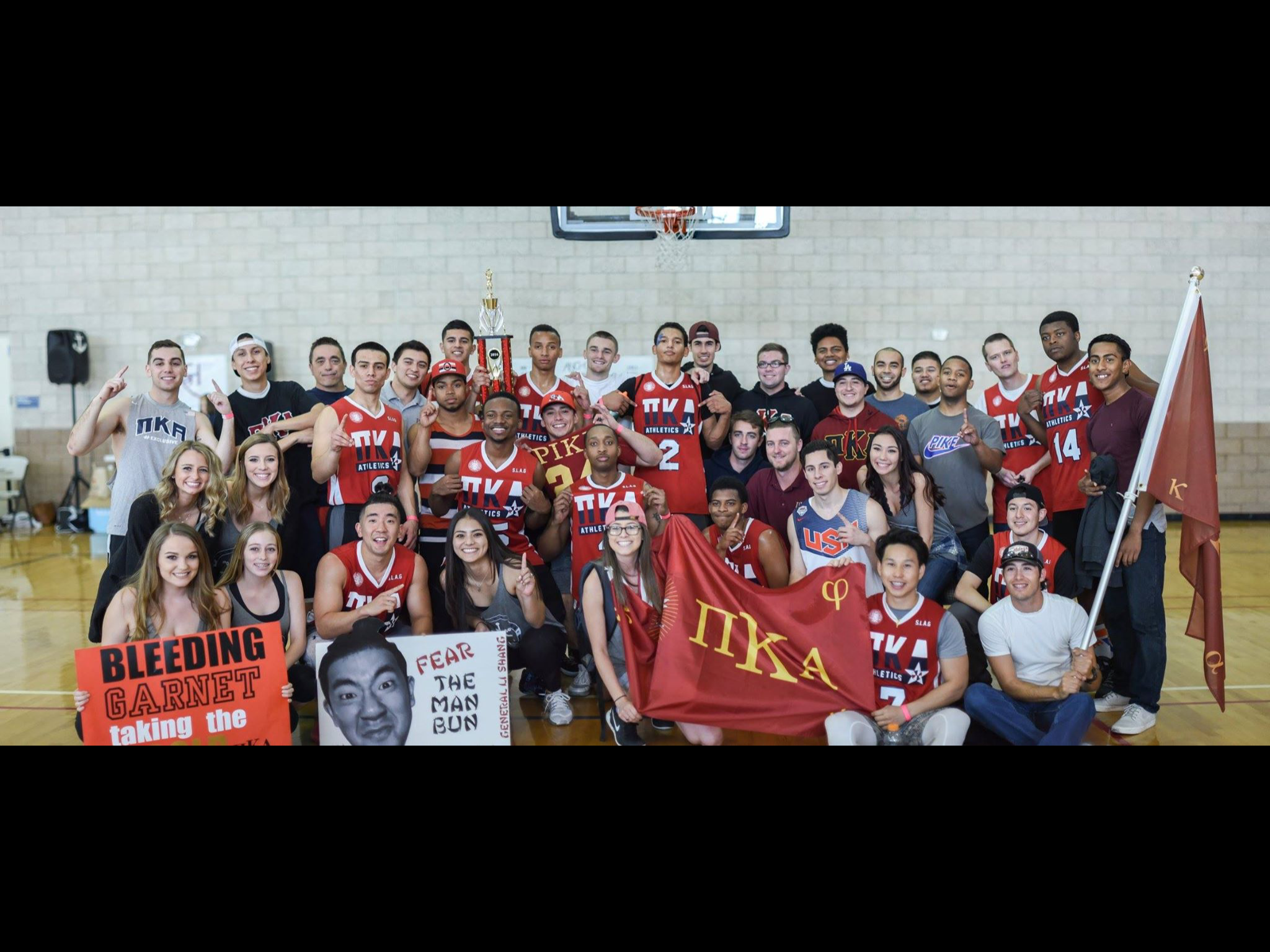 Iota Beta Chapter Members Representing Pi Kappa Alpha Athletics Photograph