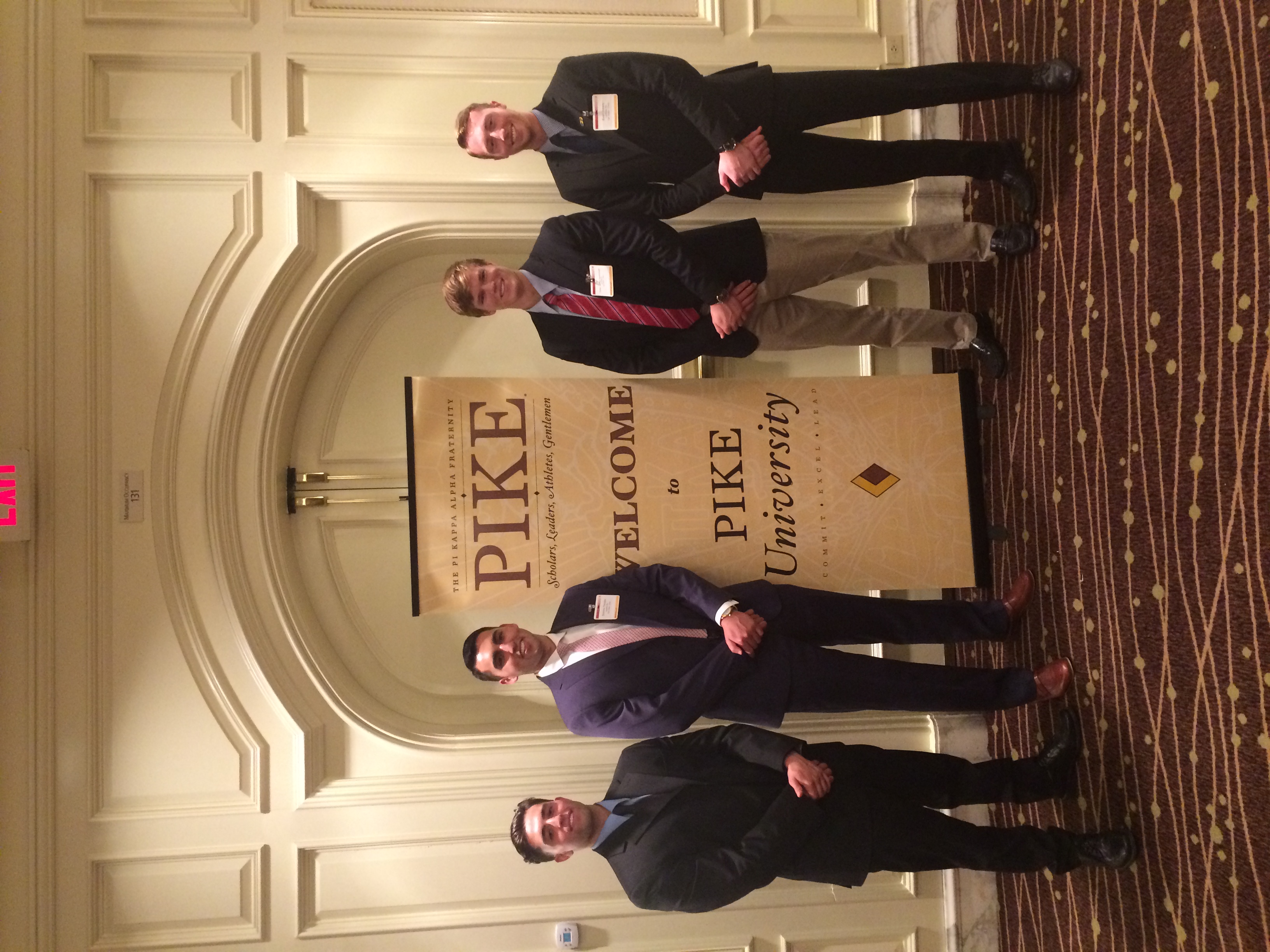 Four Lambda Psi Chapter Members Attend PIKE University Photograph