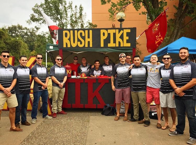 Lambda Psi Chapter Members and a Rush Pike Booth Photograph
