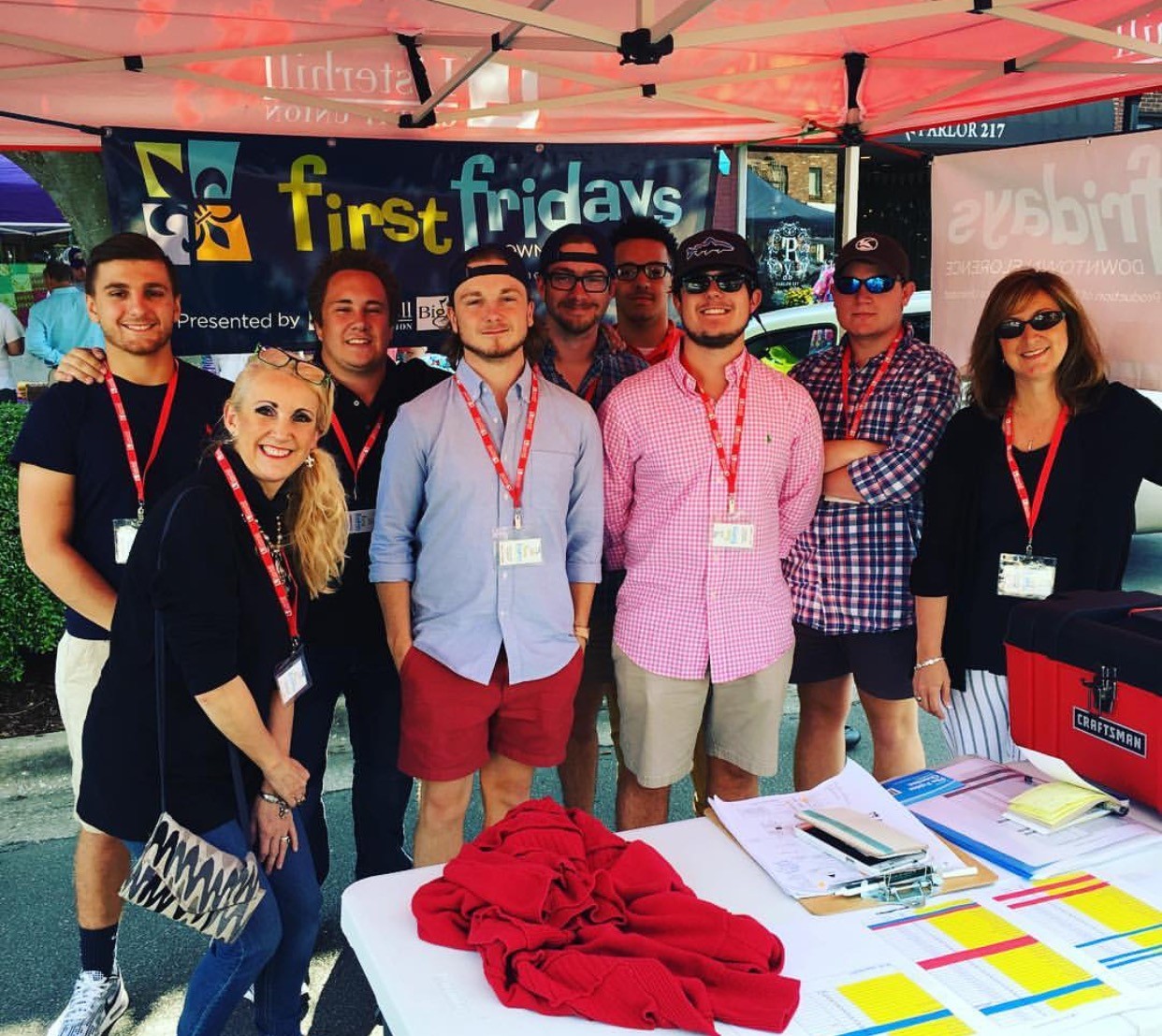Theta Alpha's First Friday Booth Photograph