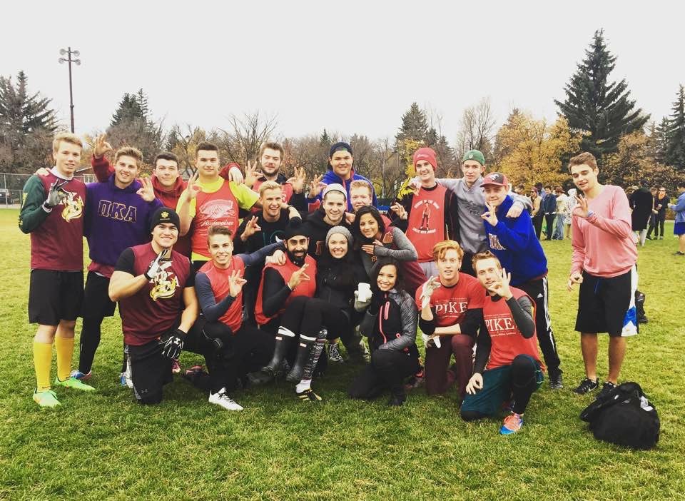 Fraternity and Sorority Members Participate in a Touch Football Game Photograph, 2016