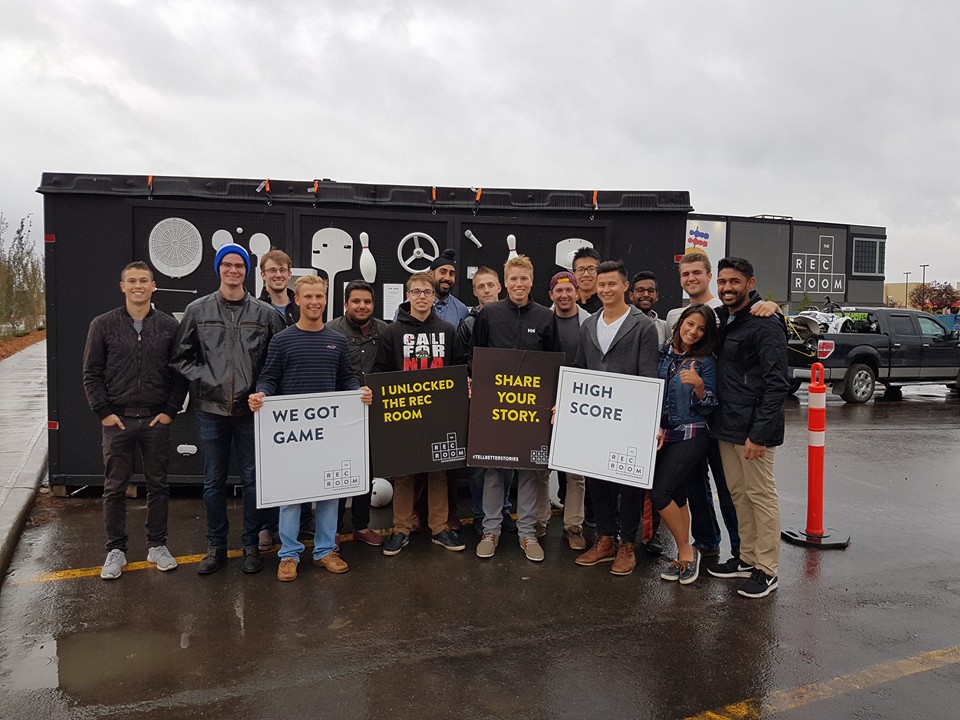 Lambda Epsilon Chapter Members At The Rec Room Photograph