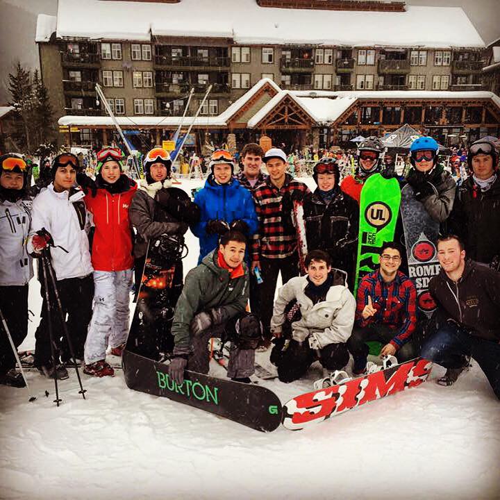 Lambda Epsilon Chapter Members at a Ski Resort Photograph