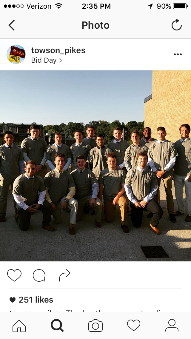 Lambda Omega Chapter Members On Bid Day Photograph, September 23, 2016