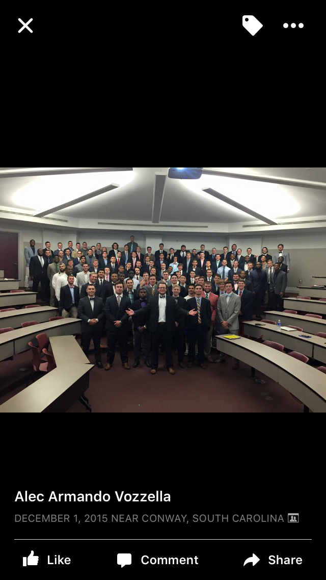 Kappa Rho Chapter Members Facebook Post, December 1, 2015