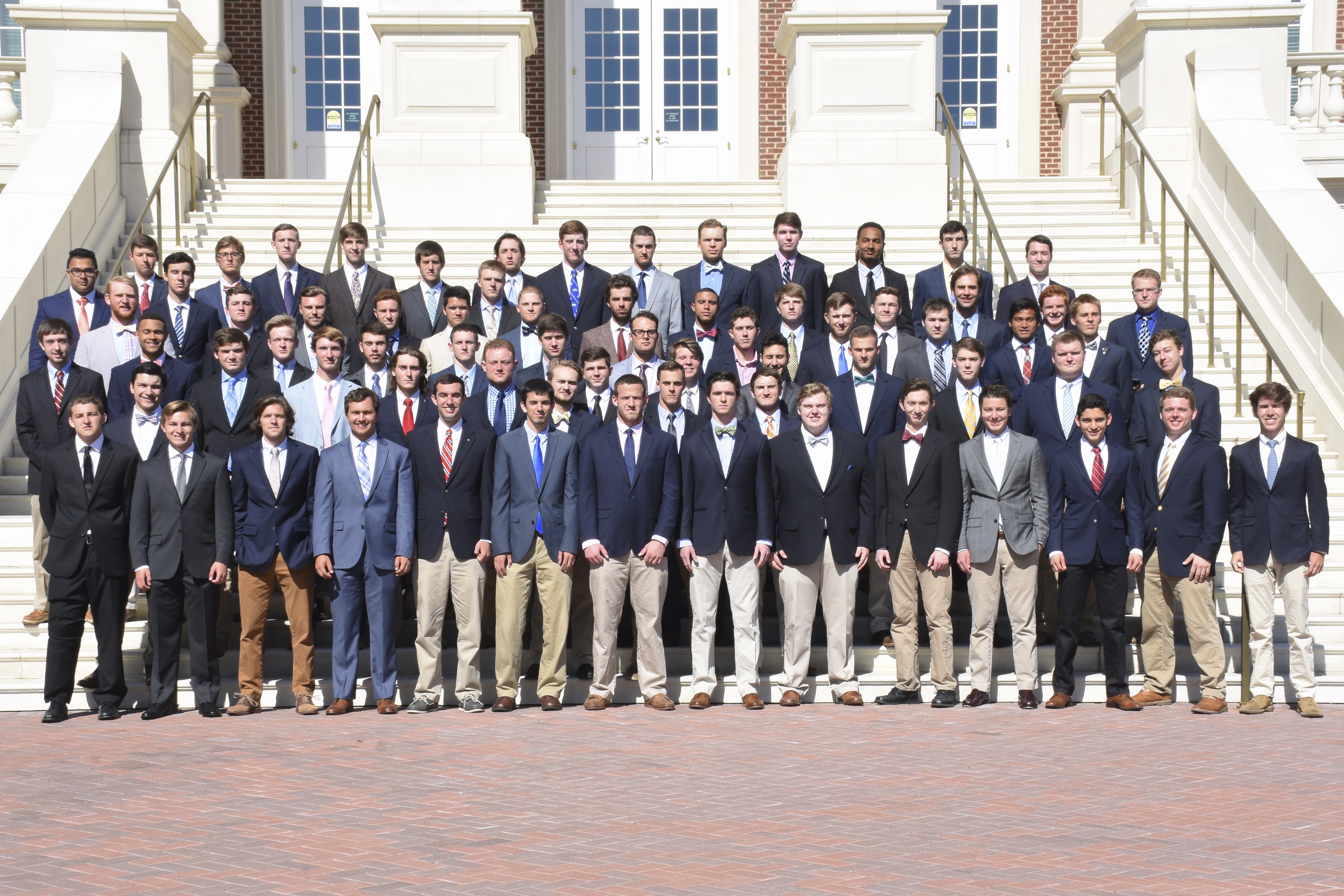 Mu Rho Chapter on the Steps of Christopher Newport Hall Photograph