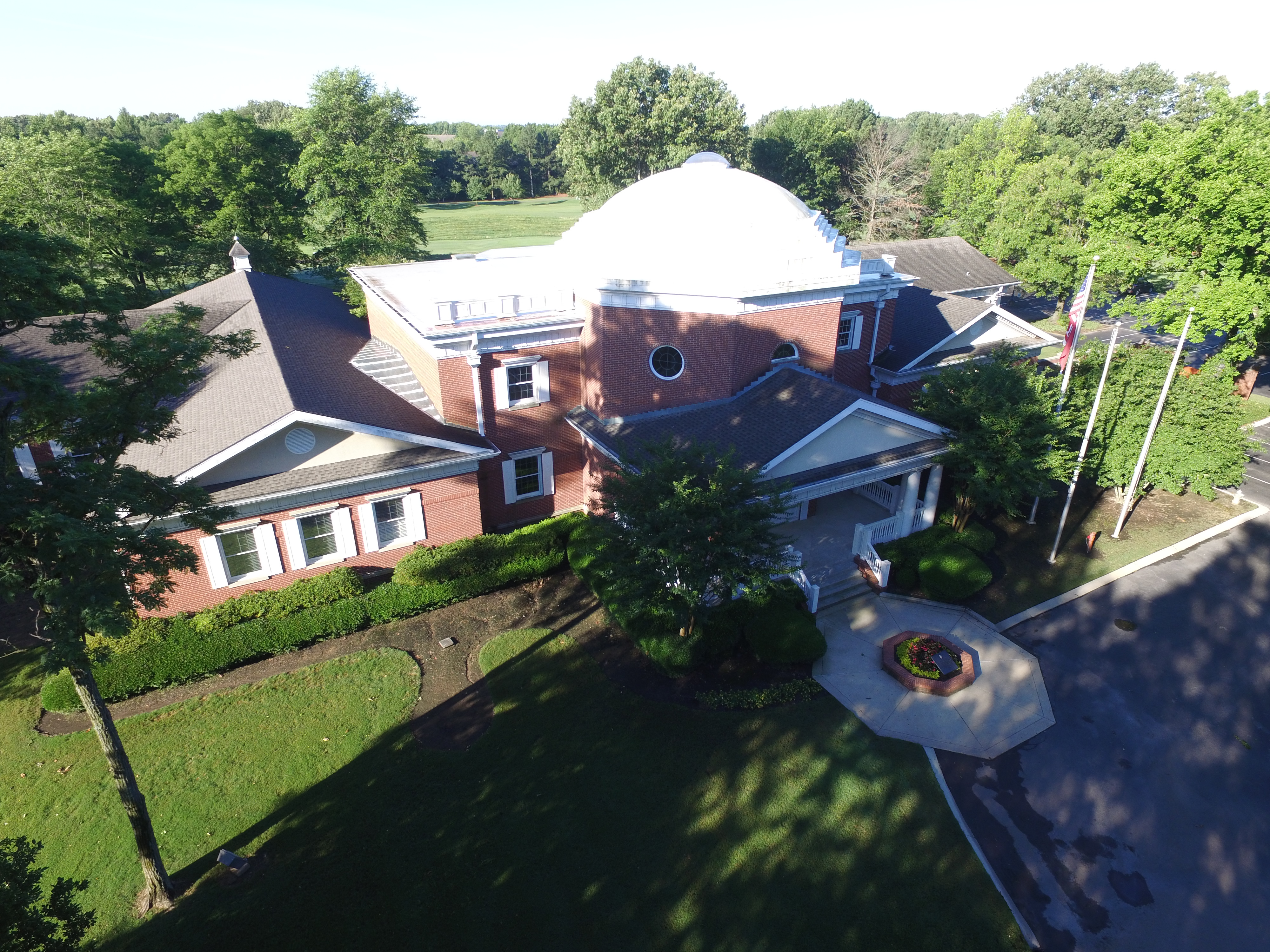 Aerial View of Memorial Headquarters Front Entrance Photograph, June 2017