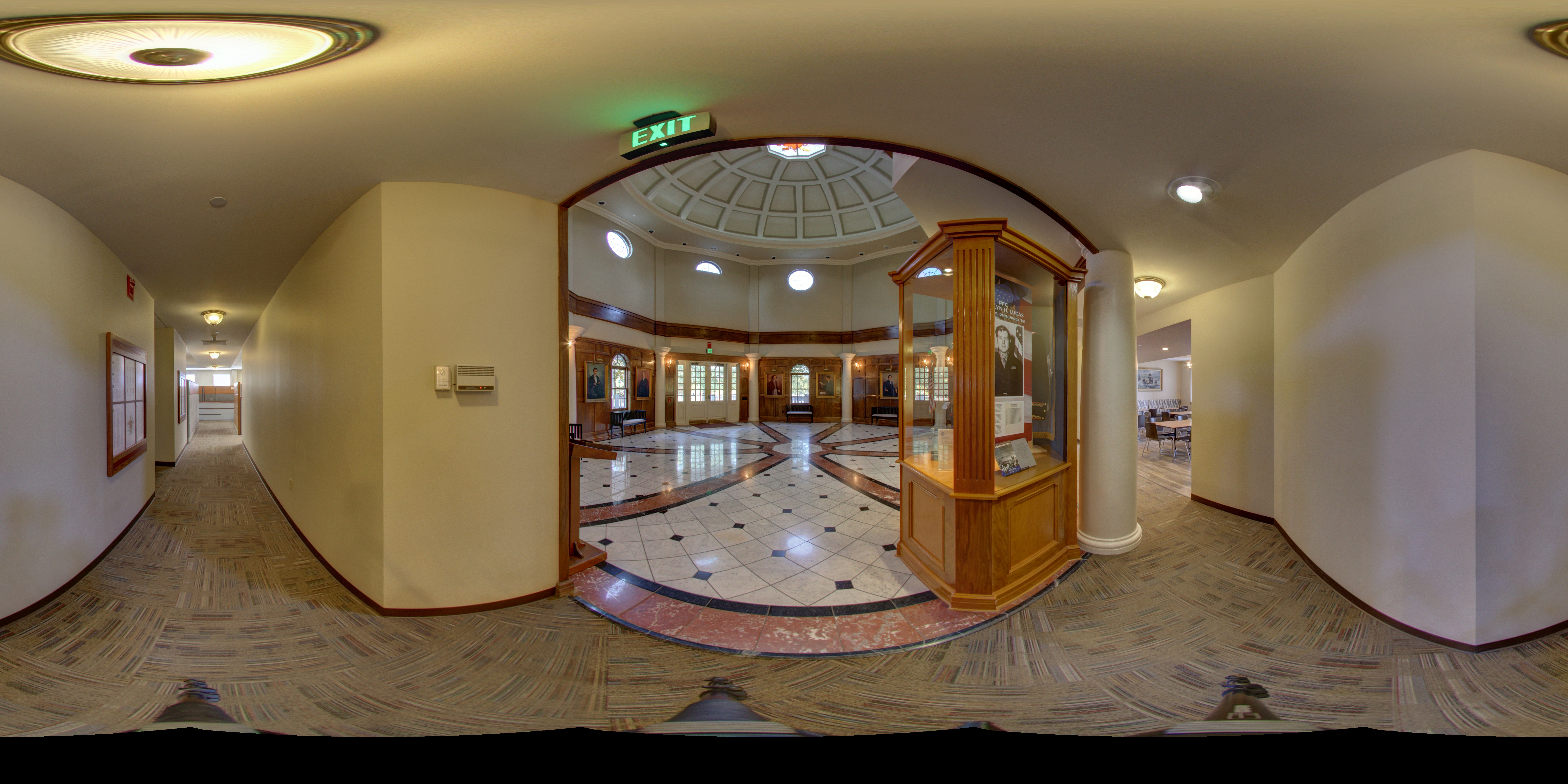 Memorial Headquarters Hallway Panoramic Photograph 1