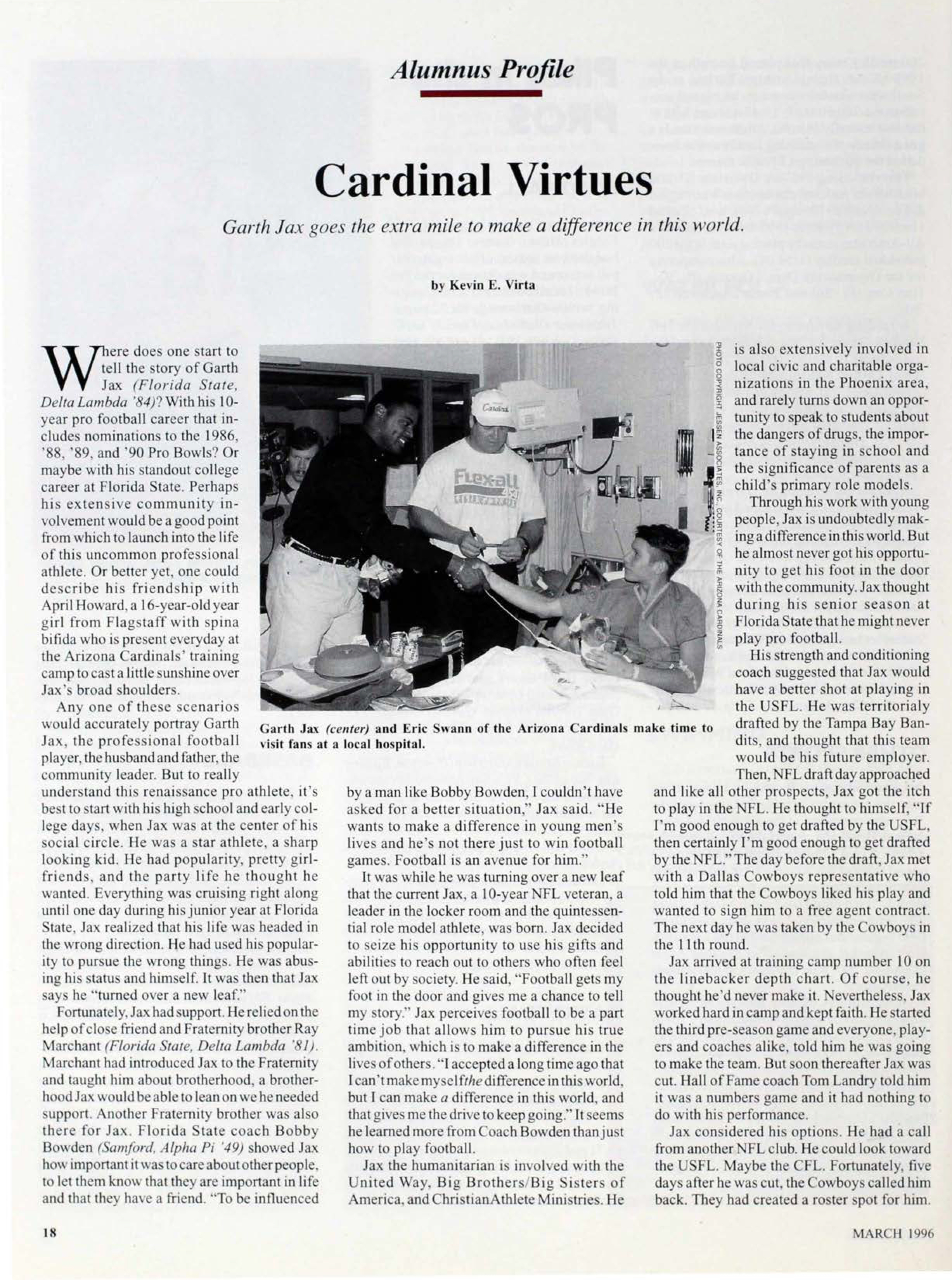 Alumnus Profile: Cardinal Virtues