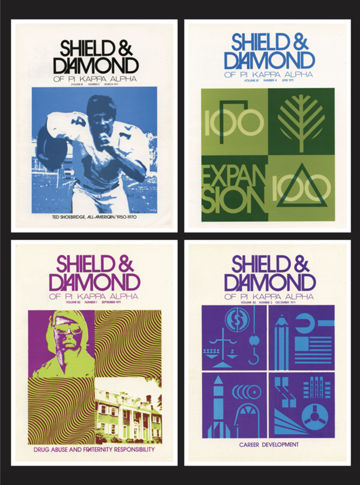 Vintage Shield and Diamond Covers Poster, March-December 1971