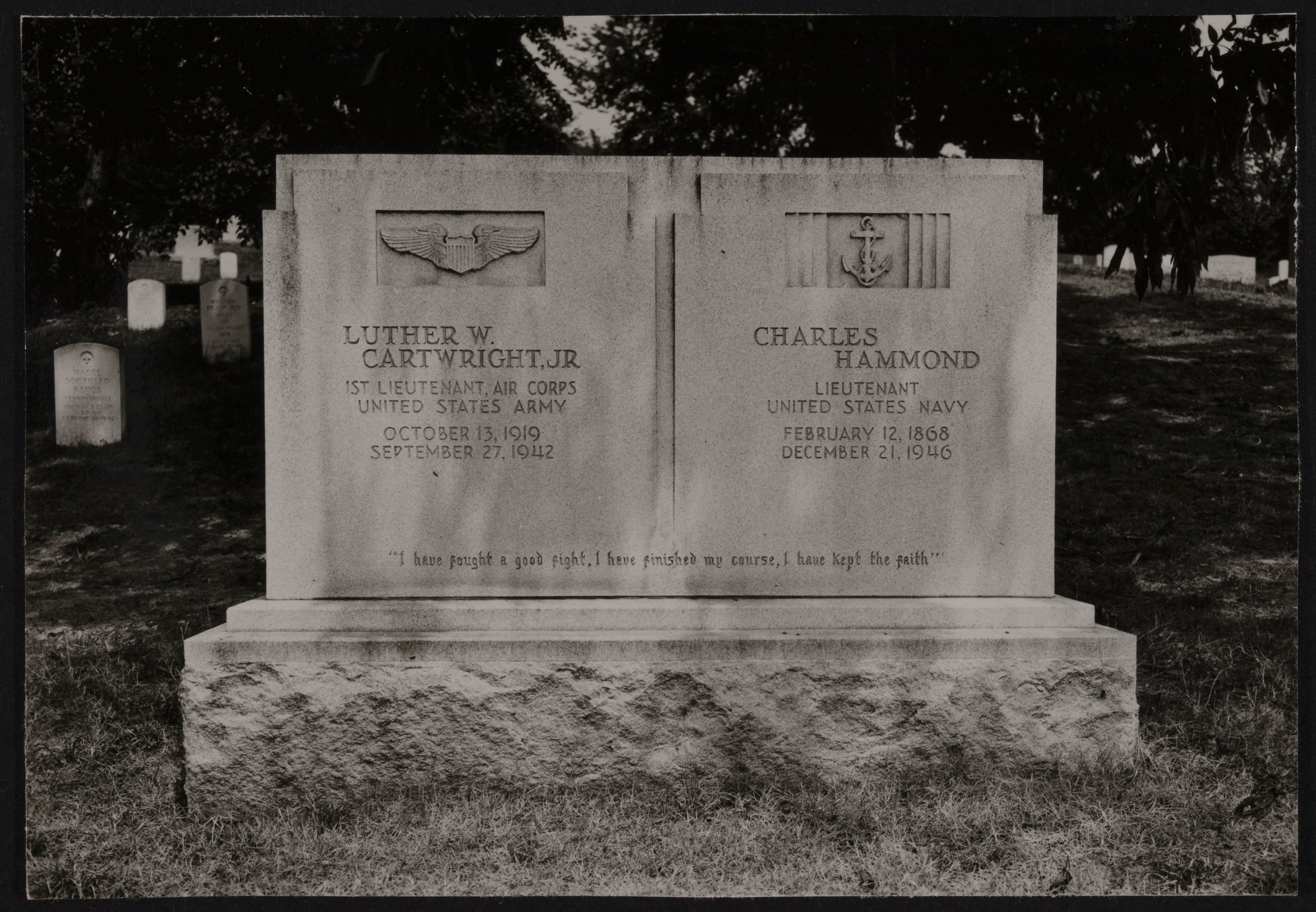 Luther Williams Cartwright Jr.'s Headstone Photograph