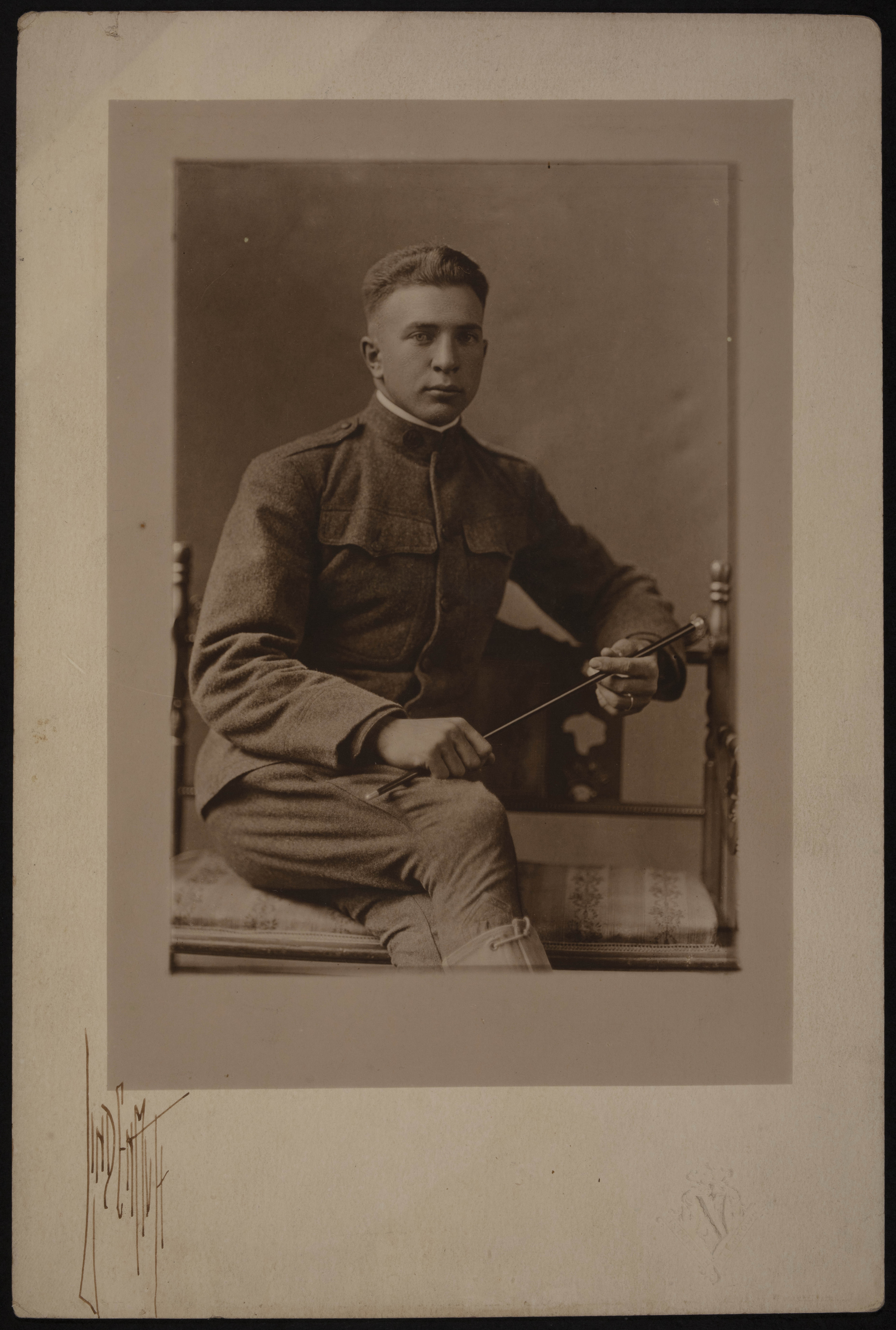 Elwynn Herman Mannhart Sitting Portrait Photograph
