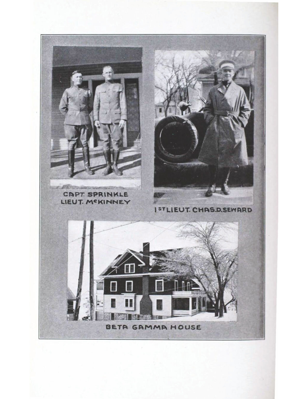 Scrapbook Page, Charles Seward and Beta Gamma Chapter, Shield &amp; Diamond, April 1918