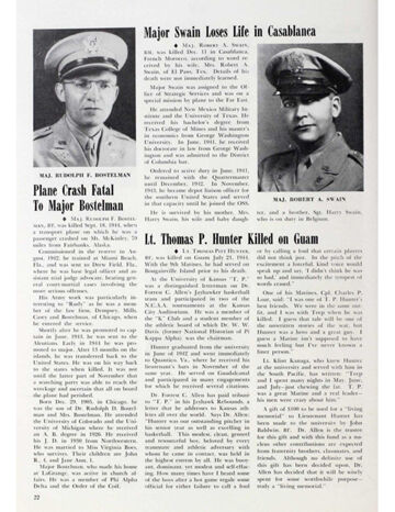 Lt. Thomas P. Hunter Killed on Guam, Shield & Diamond, January 1945