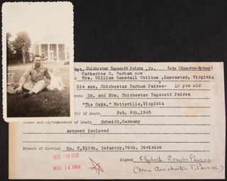 Chichester Tapscott Pierce War Record Form, May 14, 1954