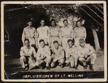 Granville Hill Walling With His Flight Crew Photograph