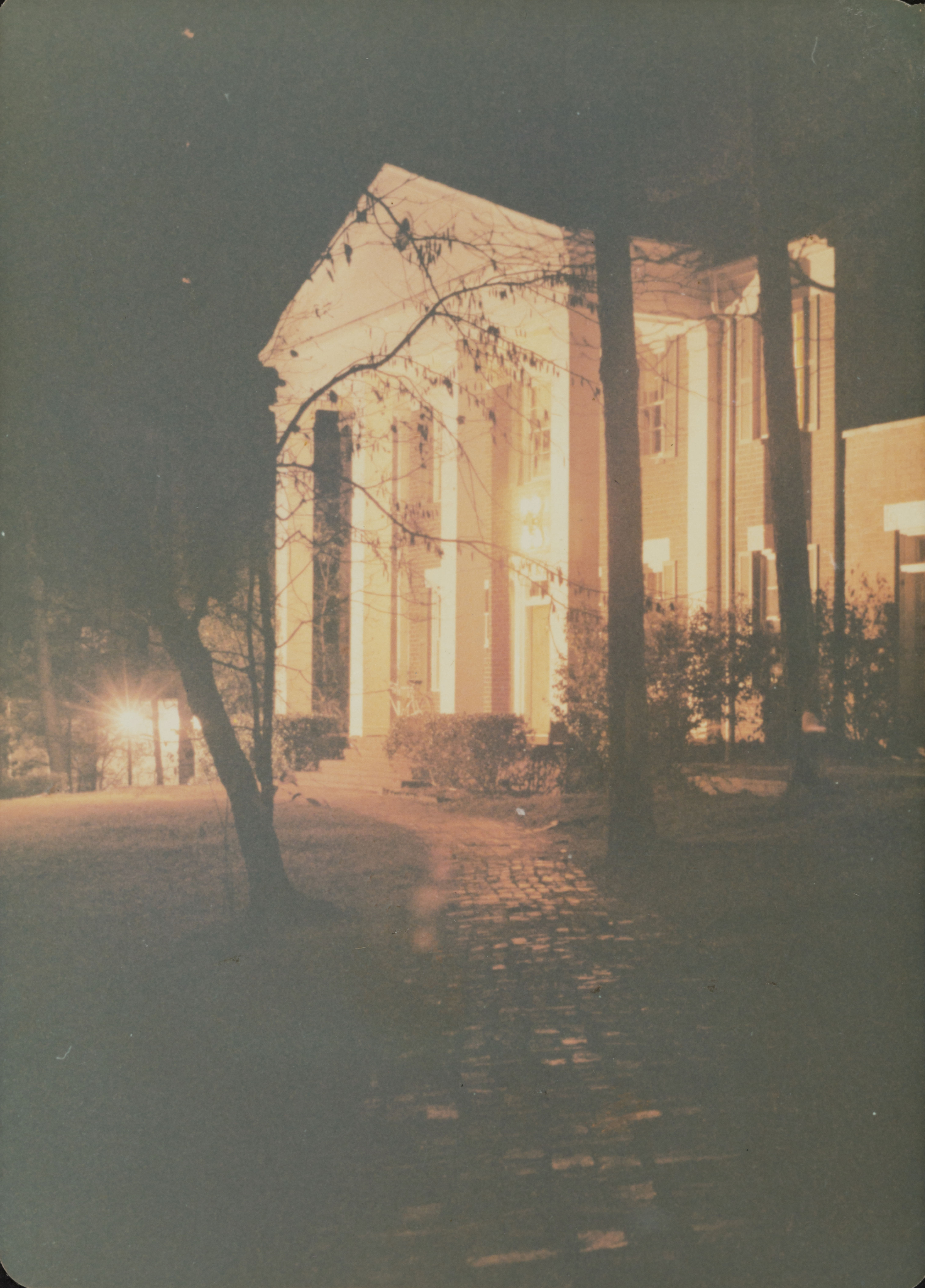 Beta Kappa Chapter House at Night Photograph, 1975