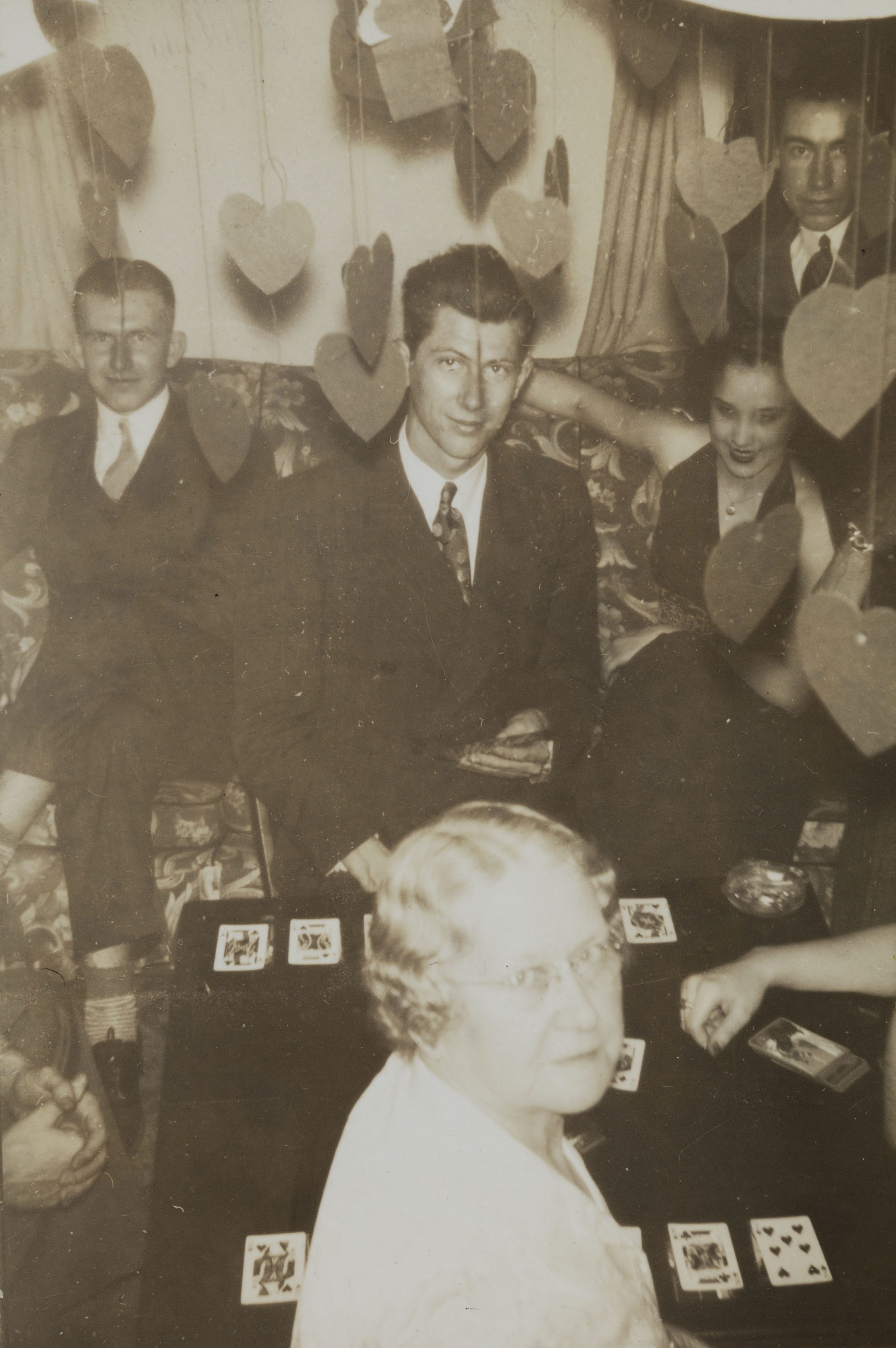 Beta Kappa Chapter Members With Housemother at Party Photograph, 1940