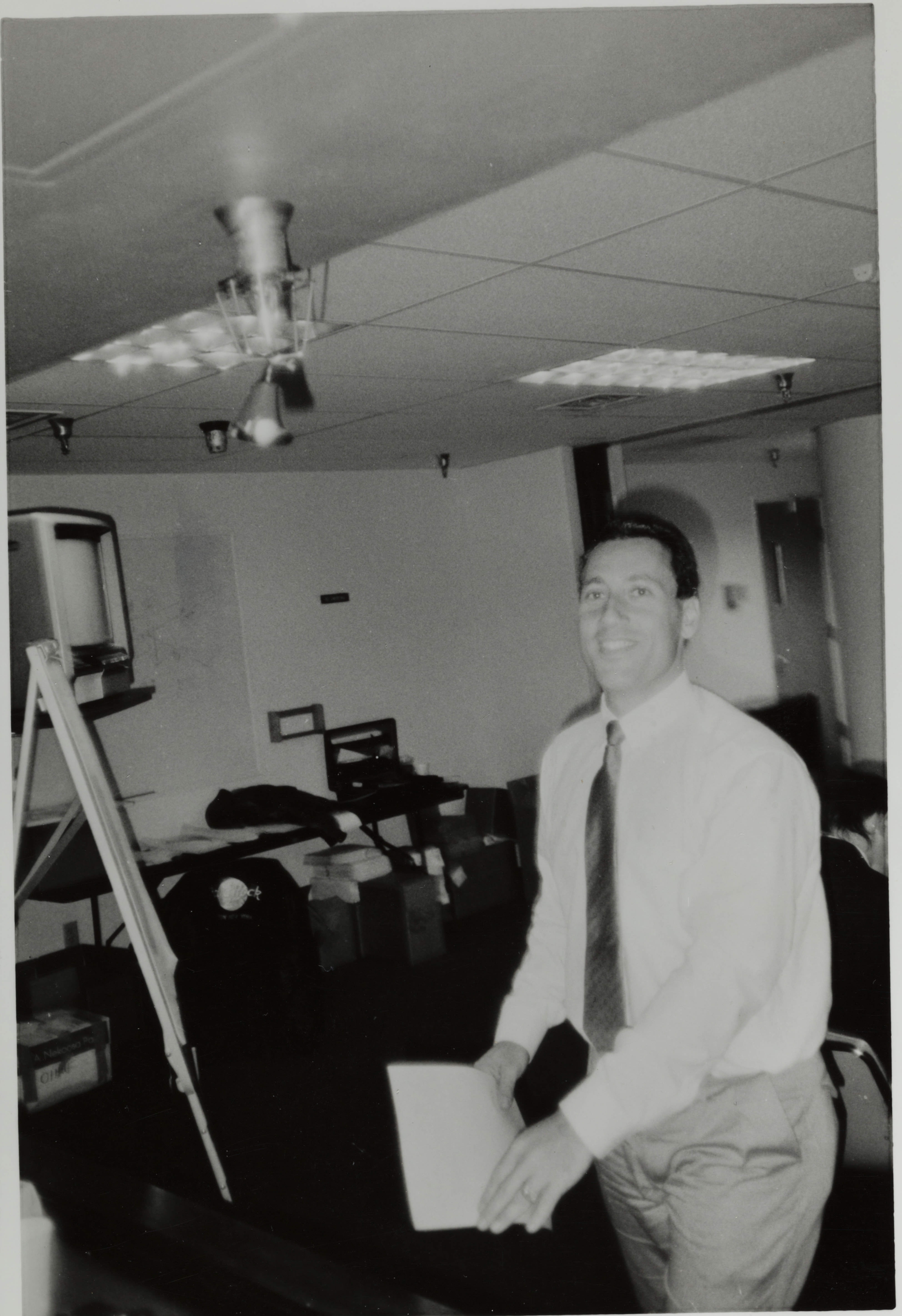 Theta Omicron Chapter Member at the Phone-A-Thon Photograph, October 19, 1989