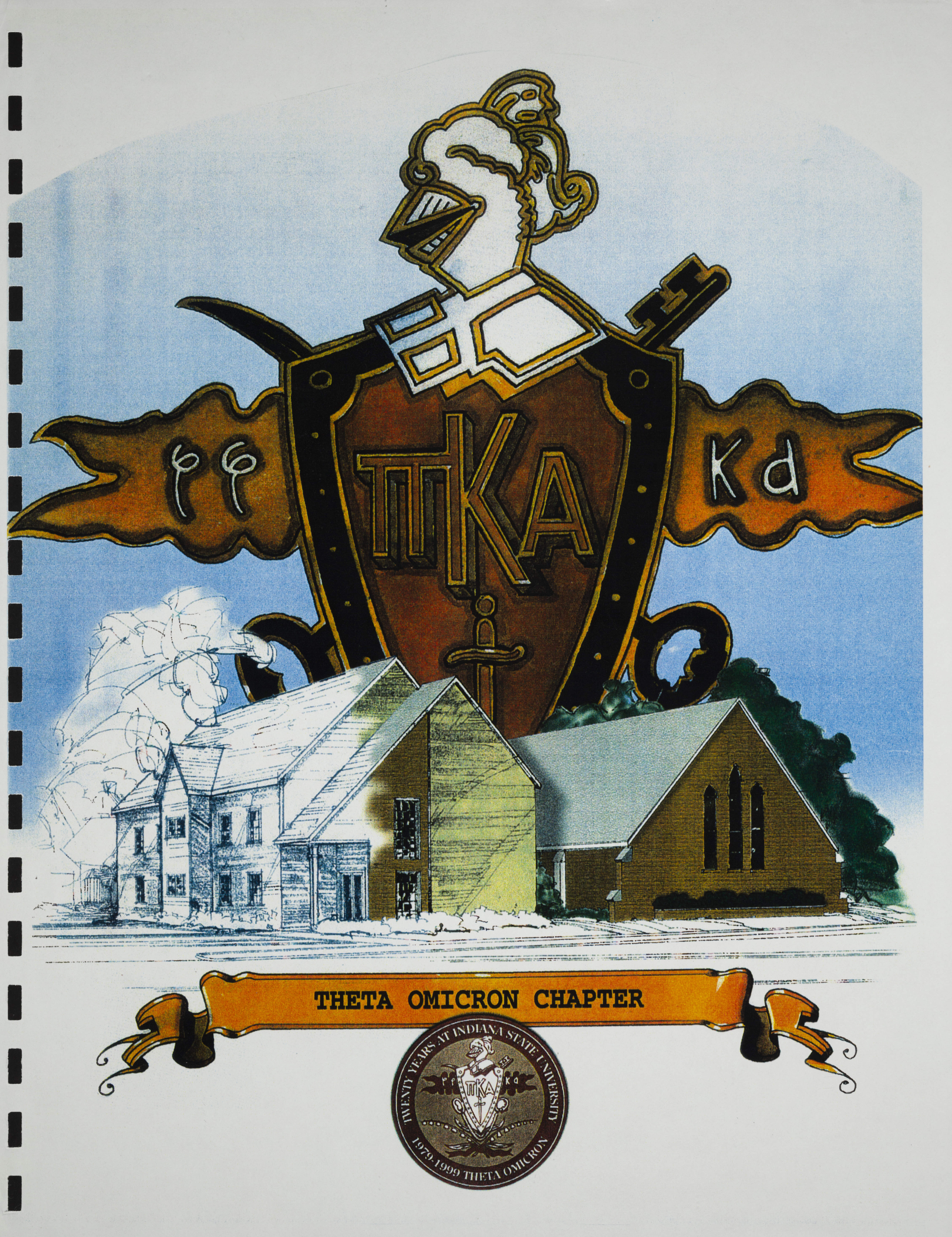 Theta Omicron Chapter Shield and Seal Illustration