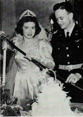 Katherine Caroline Briscoe weds Lt. Norris Perry, Shield &amp; Diamond, June 1940
