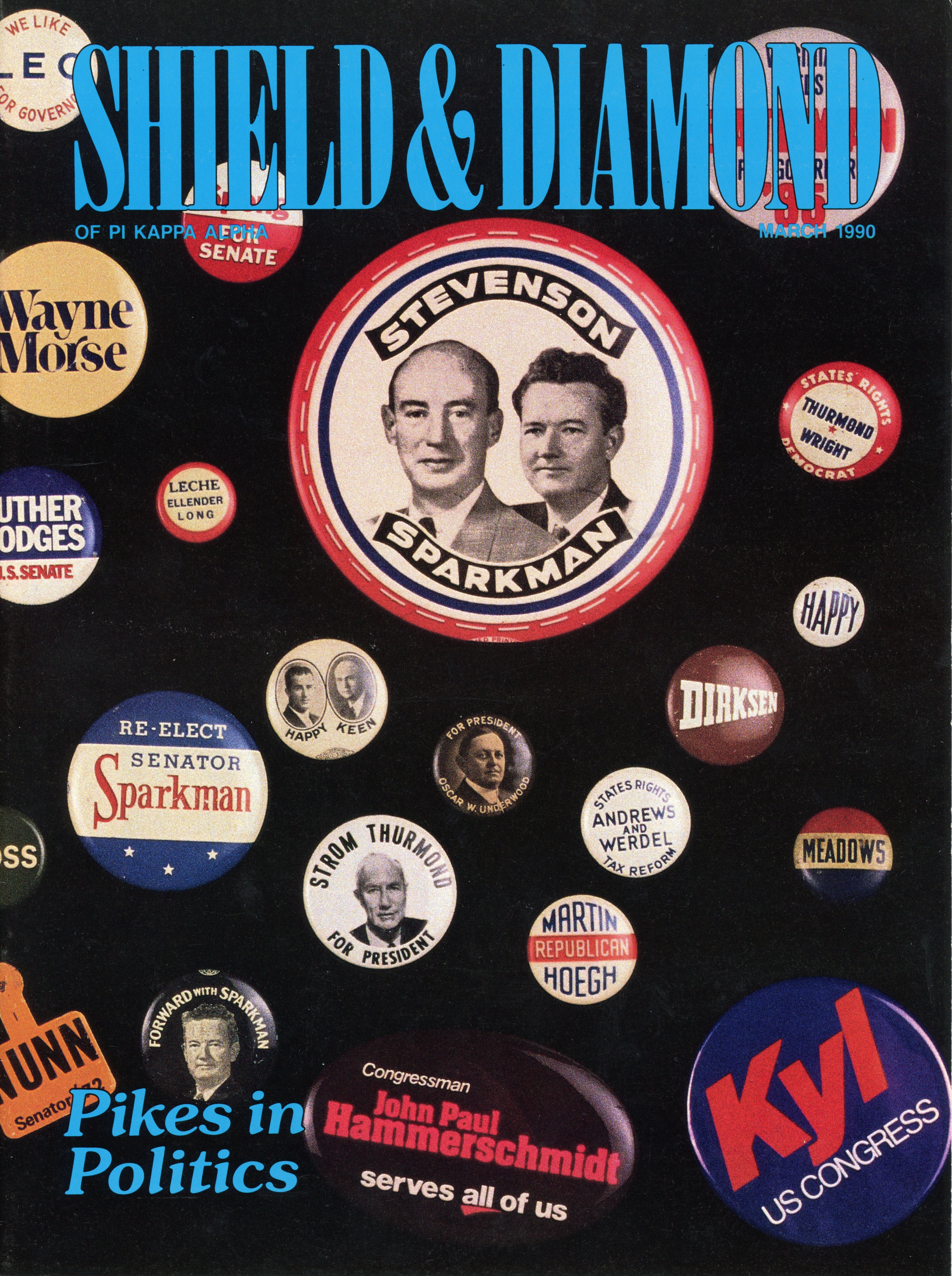 Pikes in Politics, Shield &amp; Diamond Cover, March 1990