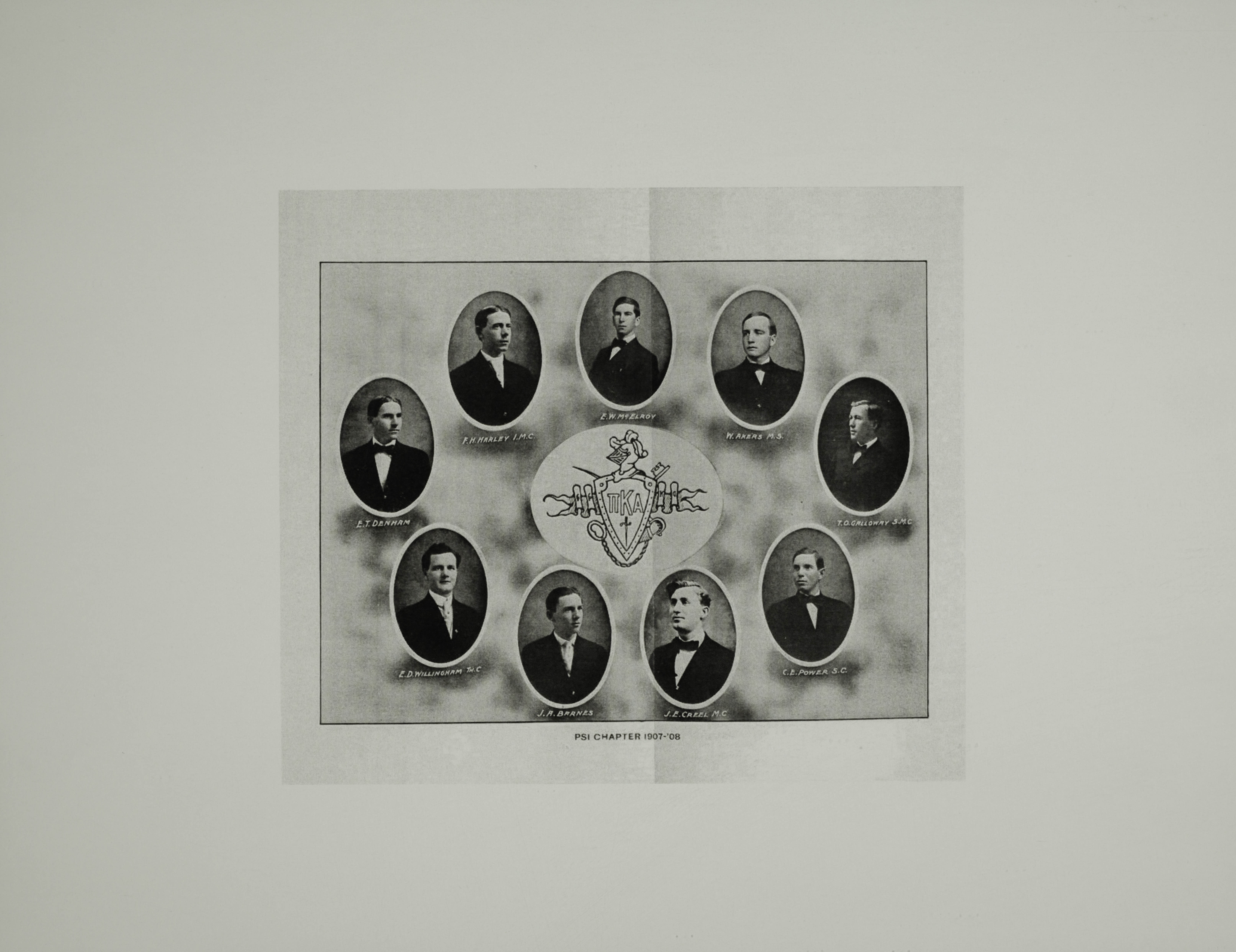 Psi Chapter Composite Photograph, 1907-1908