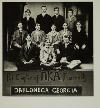 Psi Chapter Photograph With Footer, 1900