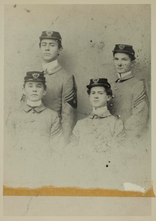 Ham, Blount, Cox and Johnston in Military Uniforms Photograph, Spring 1900