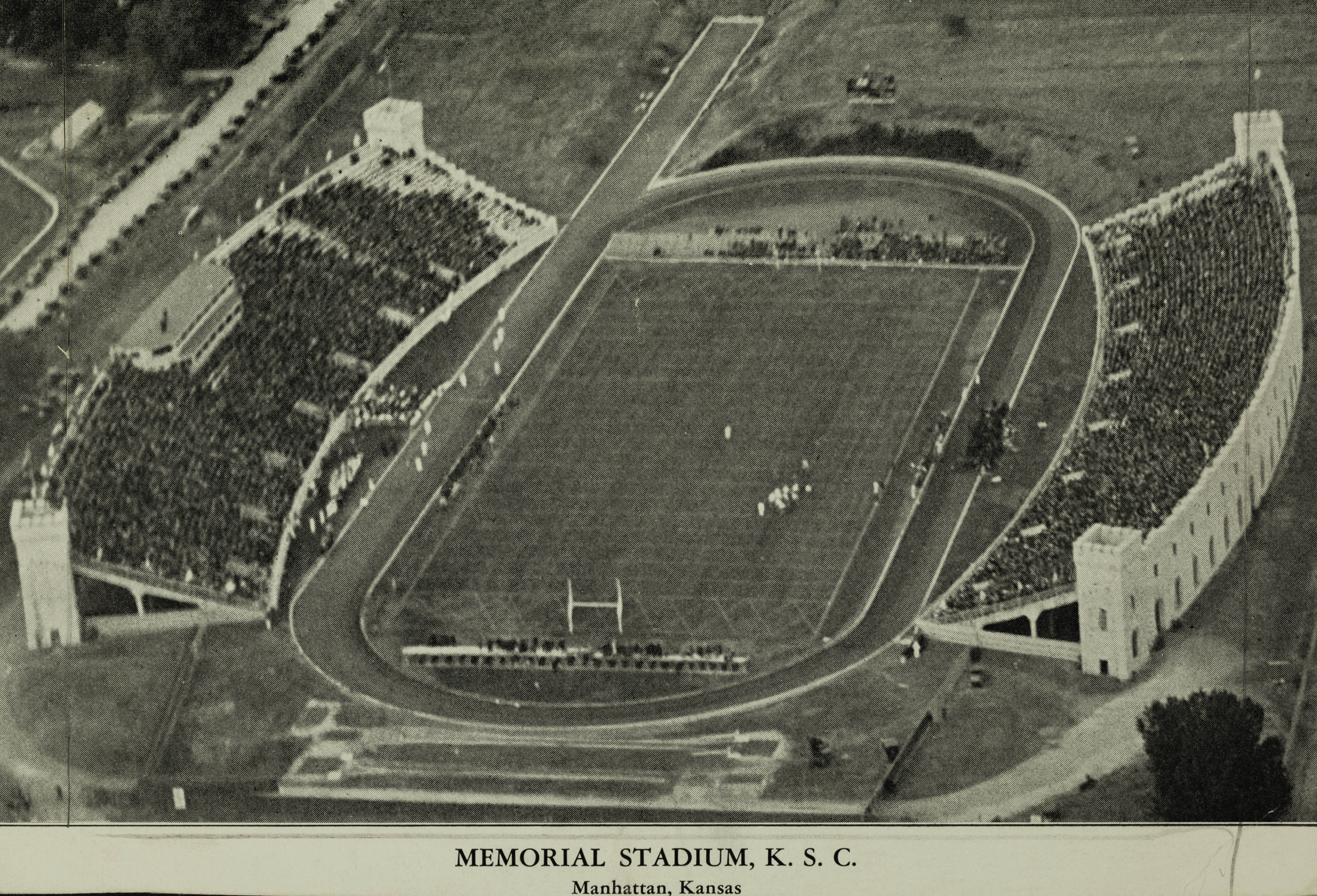Kansas State University Memorial Stadium Aerial Photograph