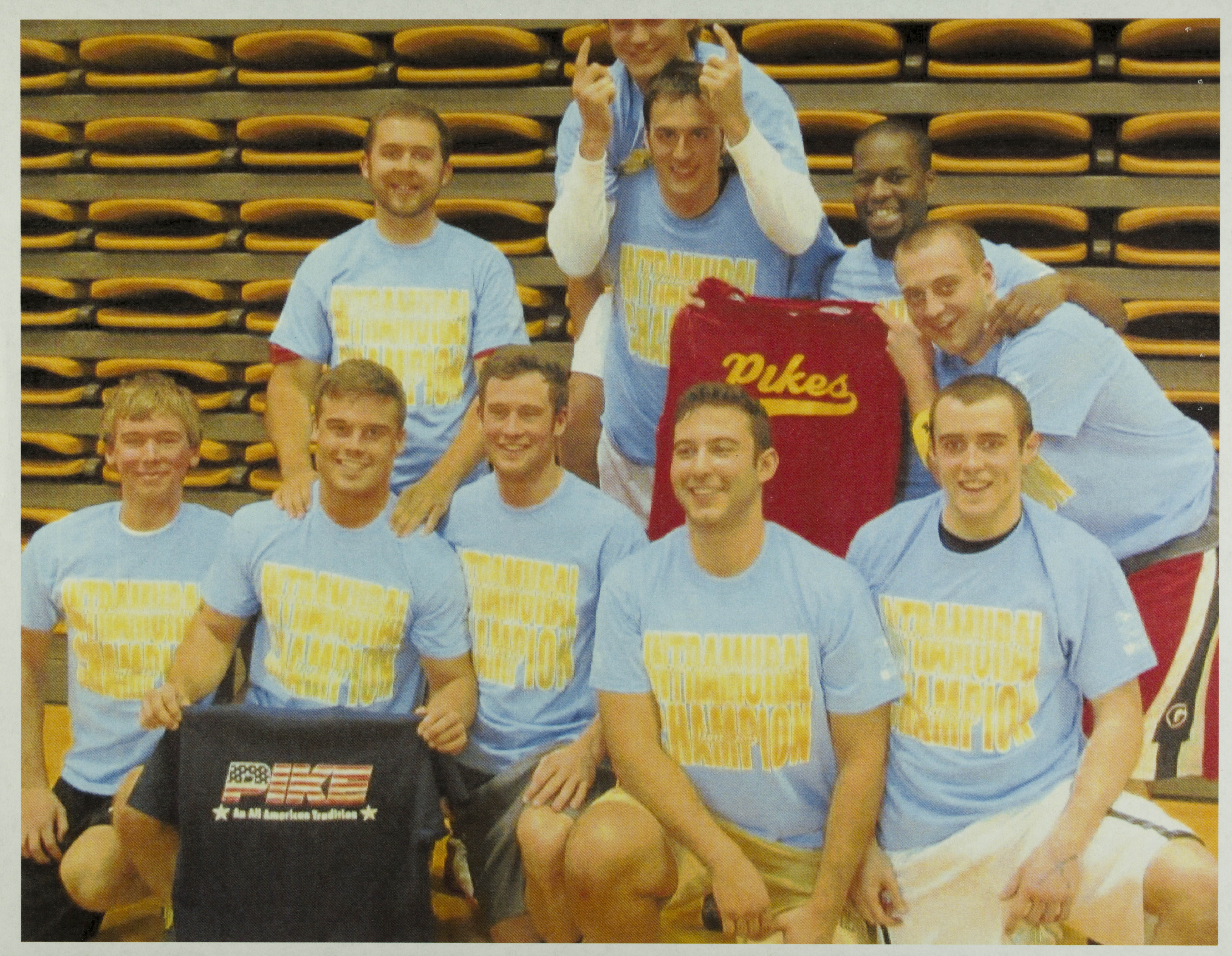 Epsilon Psi Chapter Members at Intramural Basketball Championship Photograph, Spring 2013
