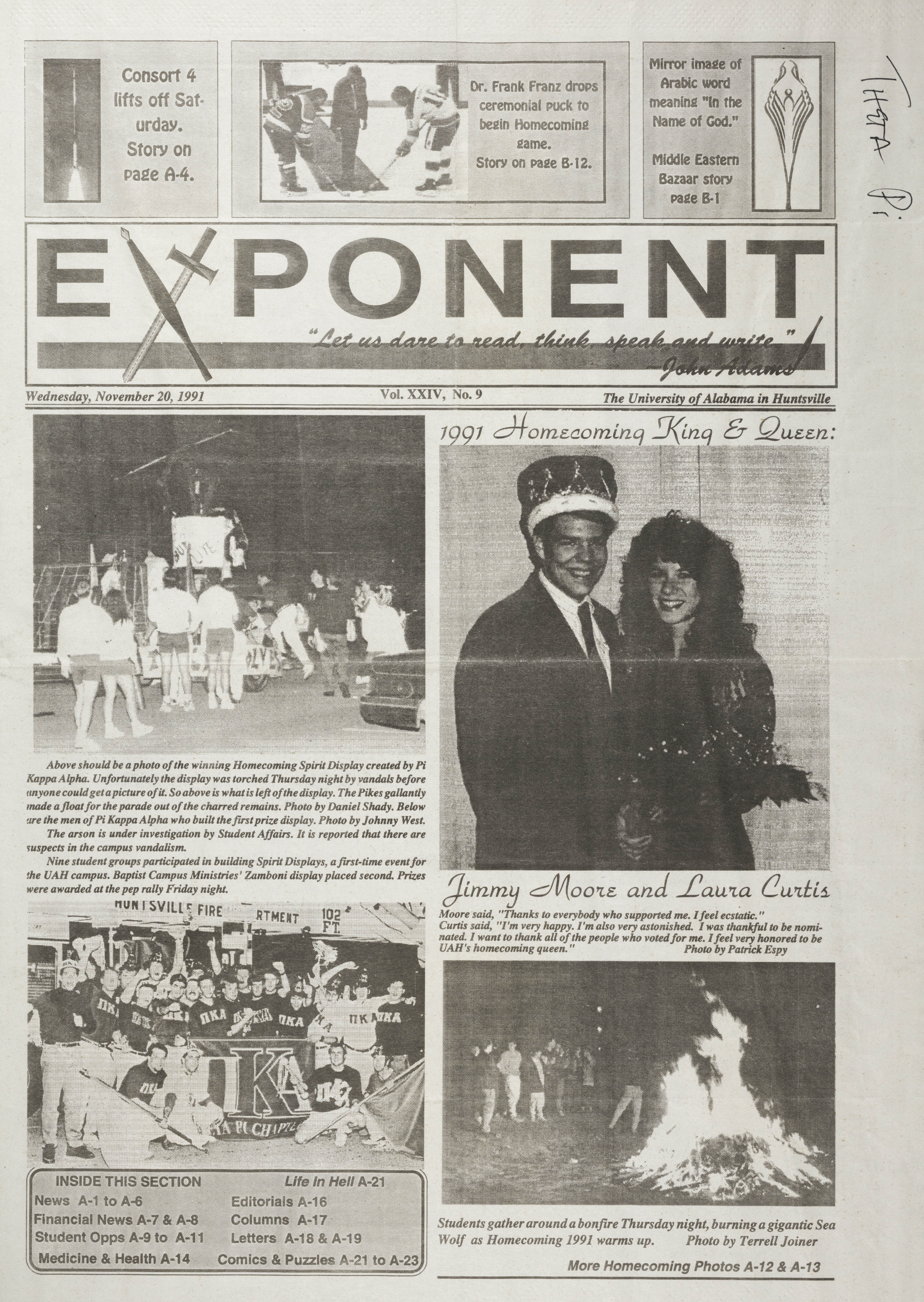 Newspaper Clipping, November 20, 1991