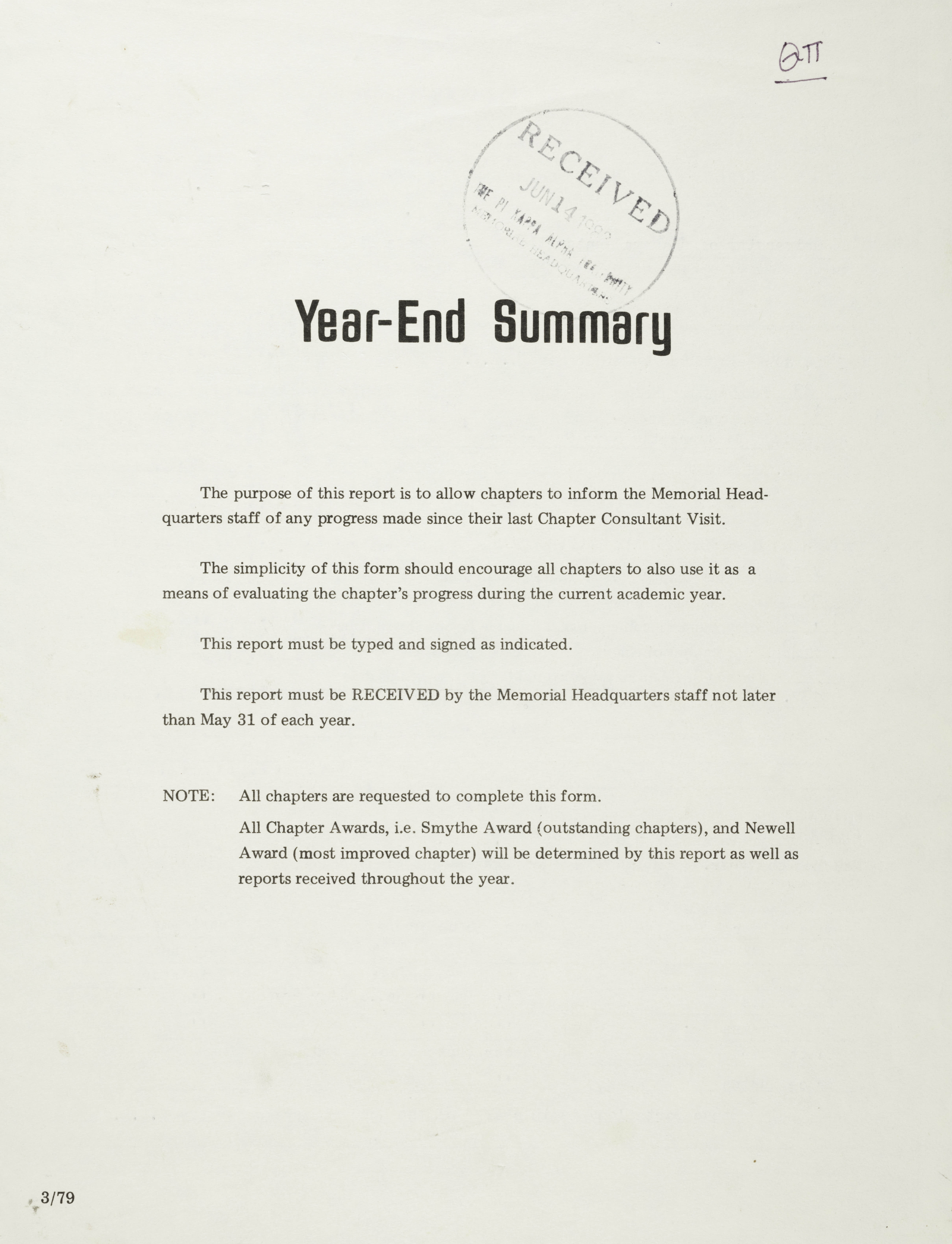 Year-End Summary, May 29, 1982