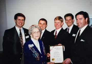 Mona McKissack and Unidentified Theta Pi Chapter Members at Founders' Day Banquet Photograph, 1997