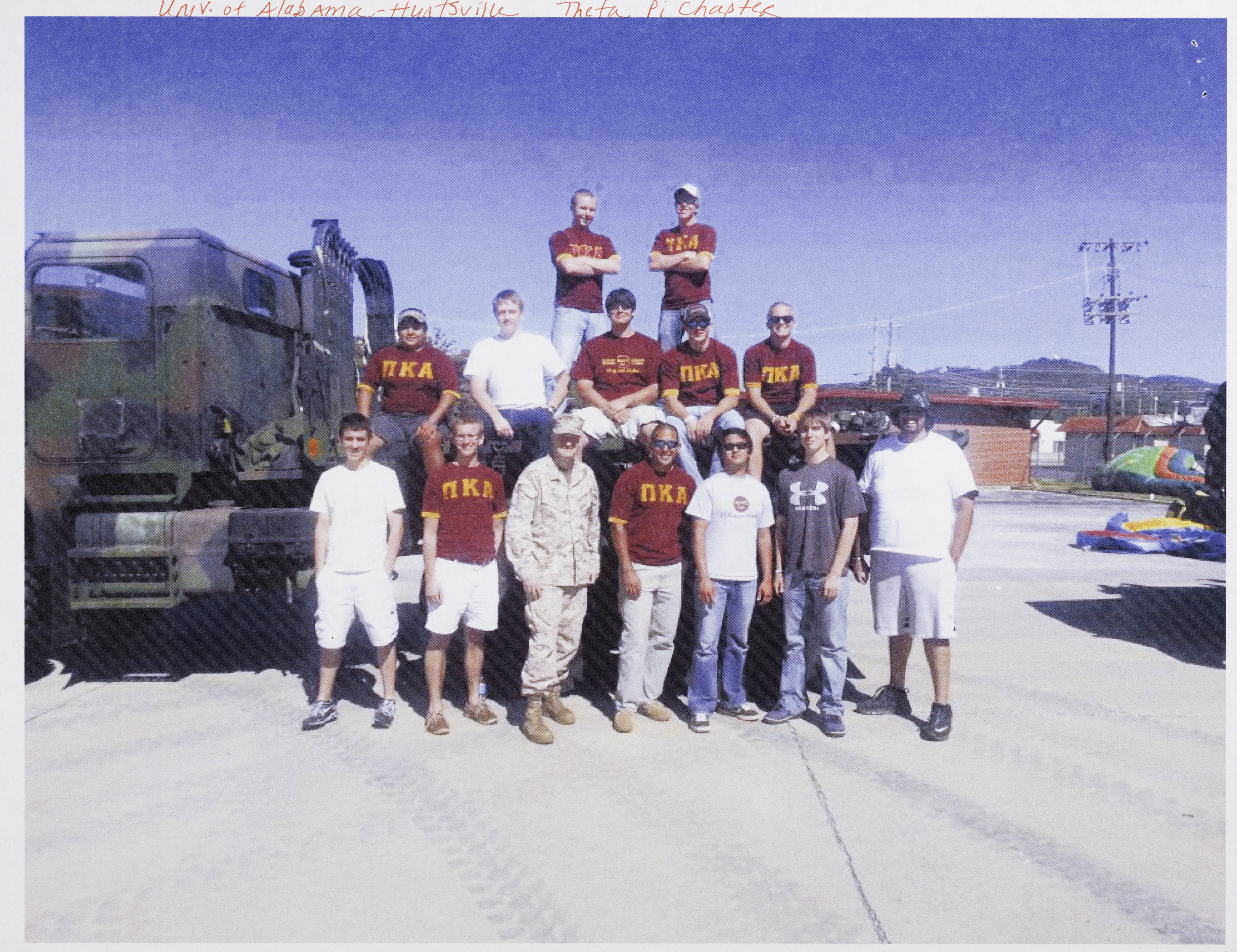 Theta Pi Chapter Members Visiting Marine Corps Reserve Photograph, September 23, 2012
