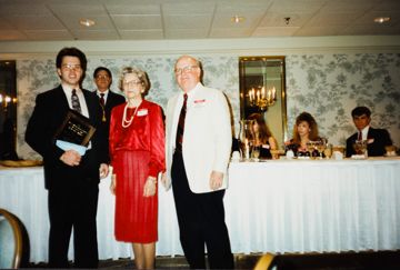 Riley, Mahoney, McKissack, and Pride at Founders' Day Banquet Photograph, March 10, 1990