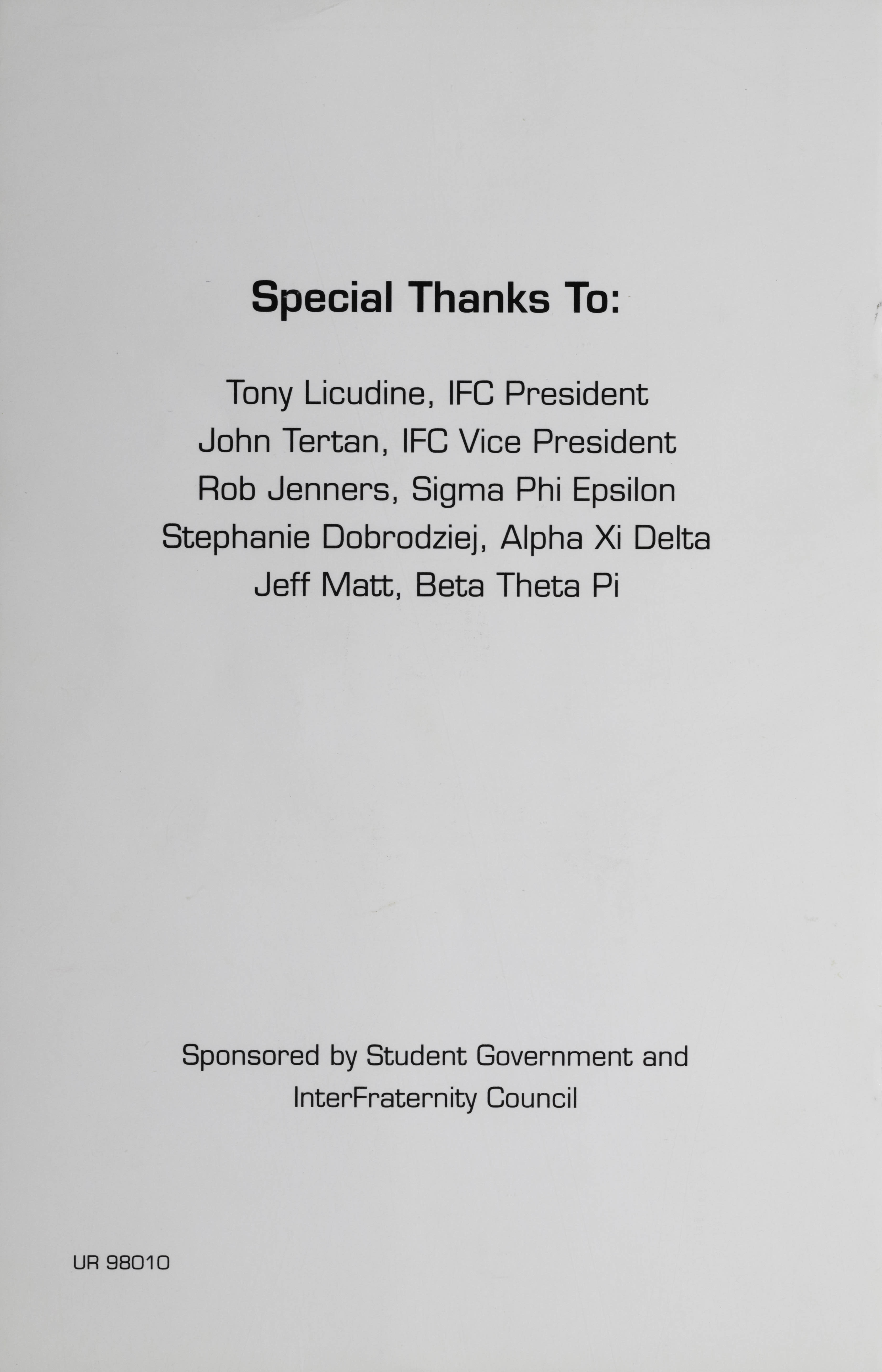 Florida Atlantic University Go Greek: A Guide to Fraternities and Sororities, c. 2000