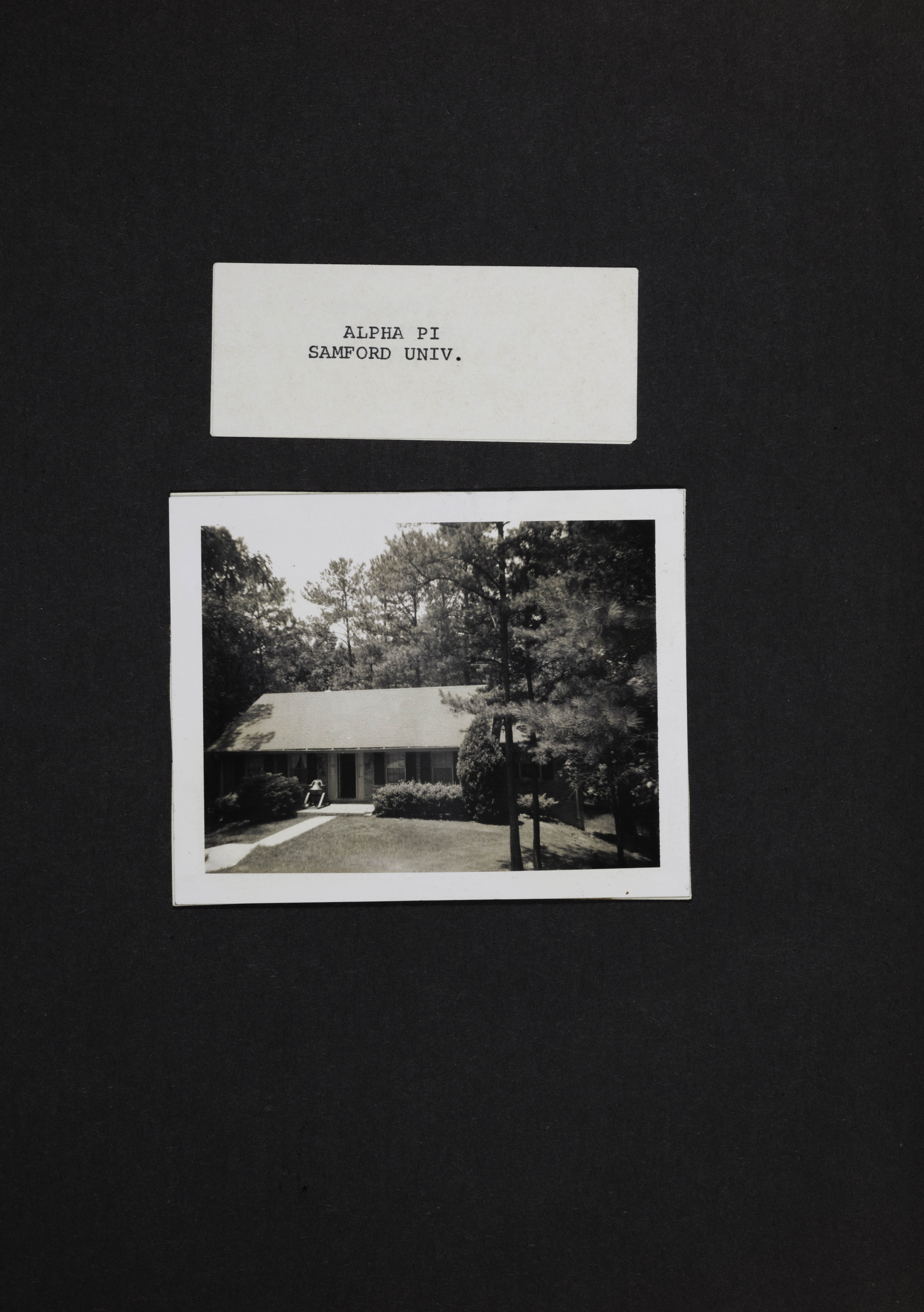 Alpha Pi Chapter House Photograph, c. 1960s