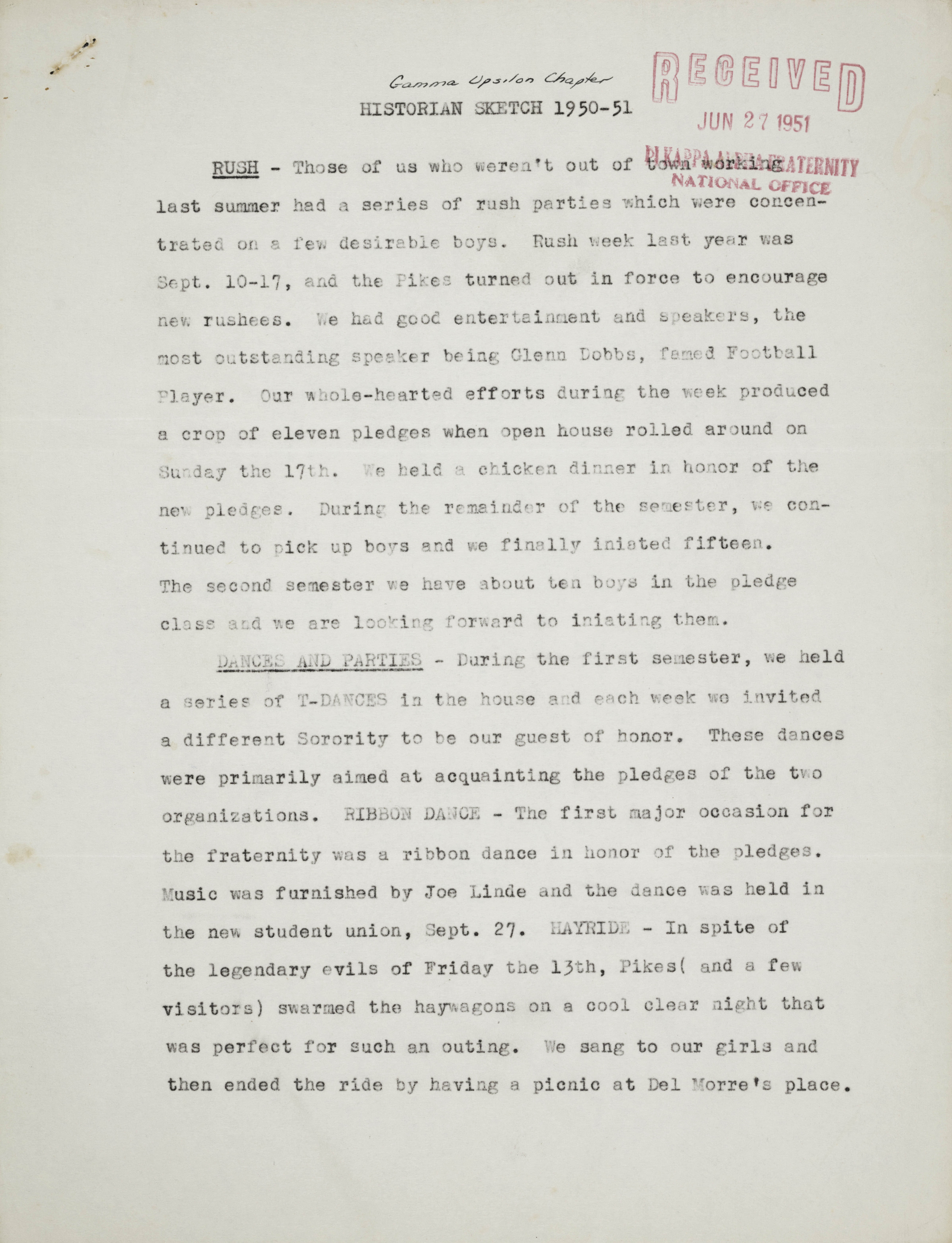 Historian Sketch, 1950-1951