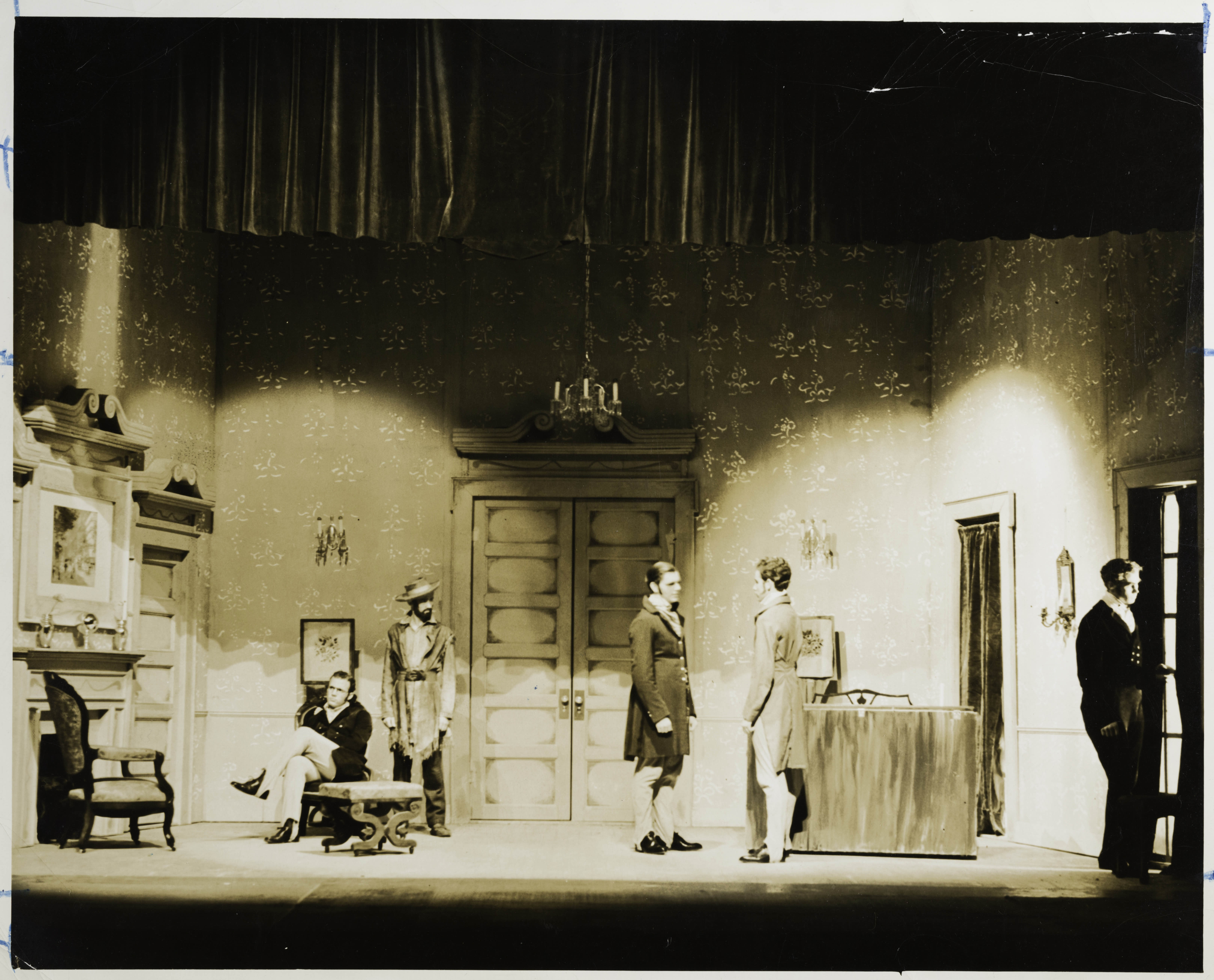 Green, Jones, Gaddy, Bond and White Performing in a Play Photograph, 1941