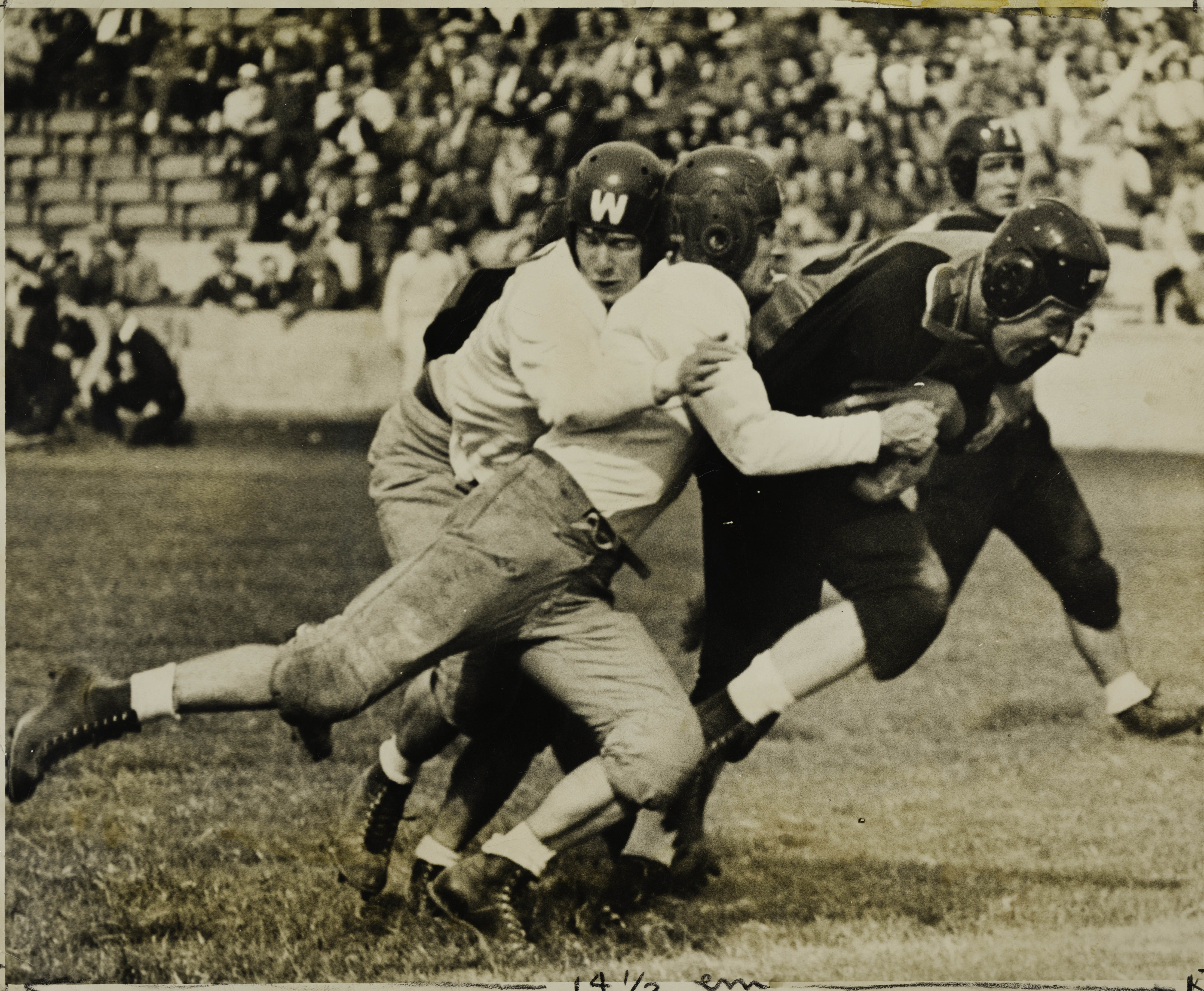 Glenn Dobbs Playing Football Photograph, 1940