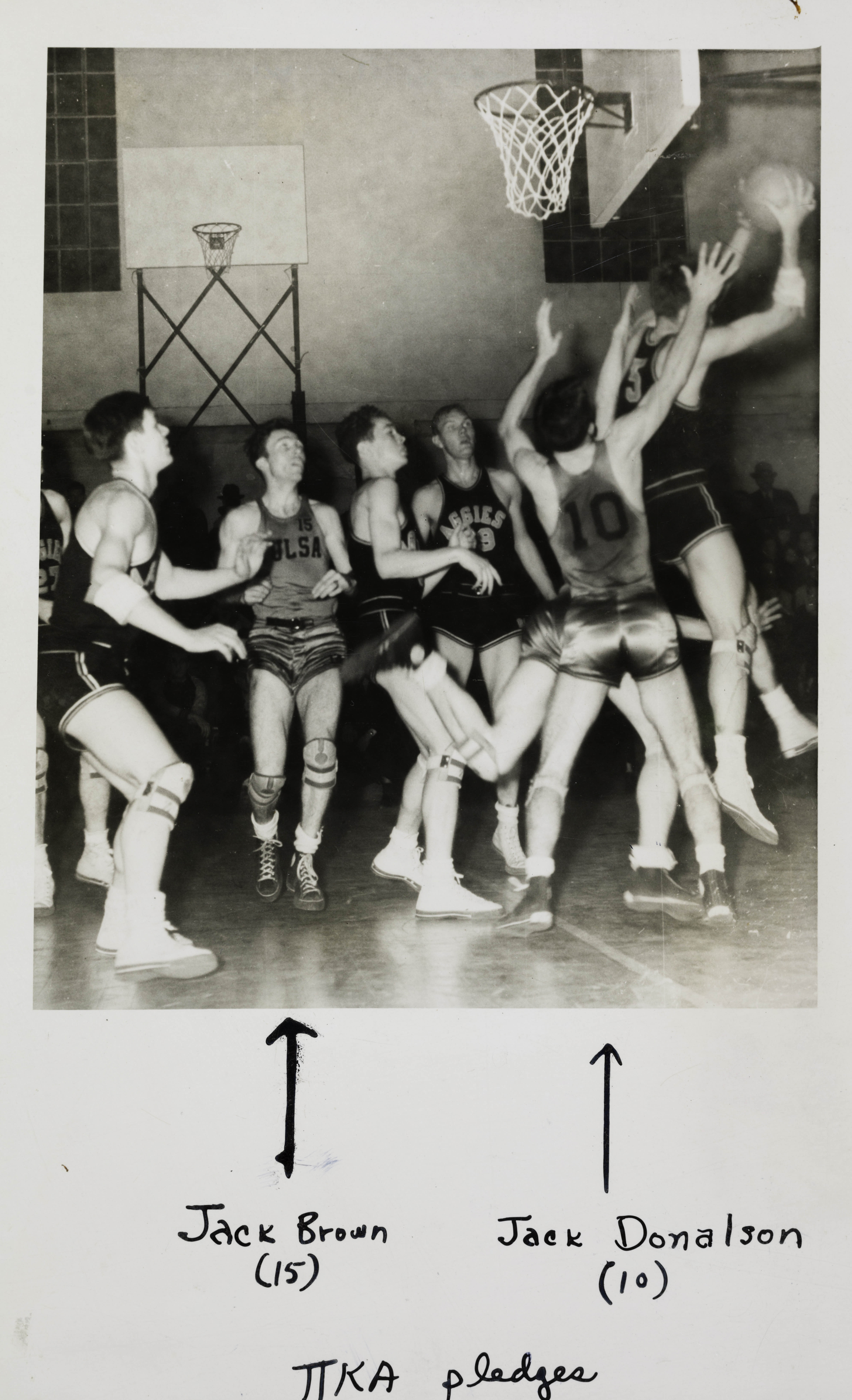 Jack Brown and Jack Donalson Playing Basketball Photograph, 1940