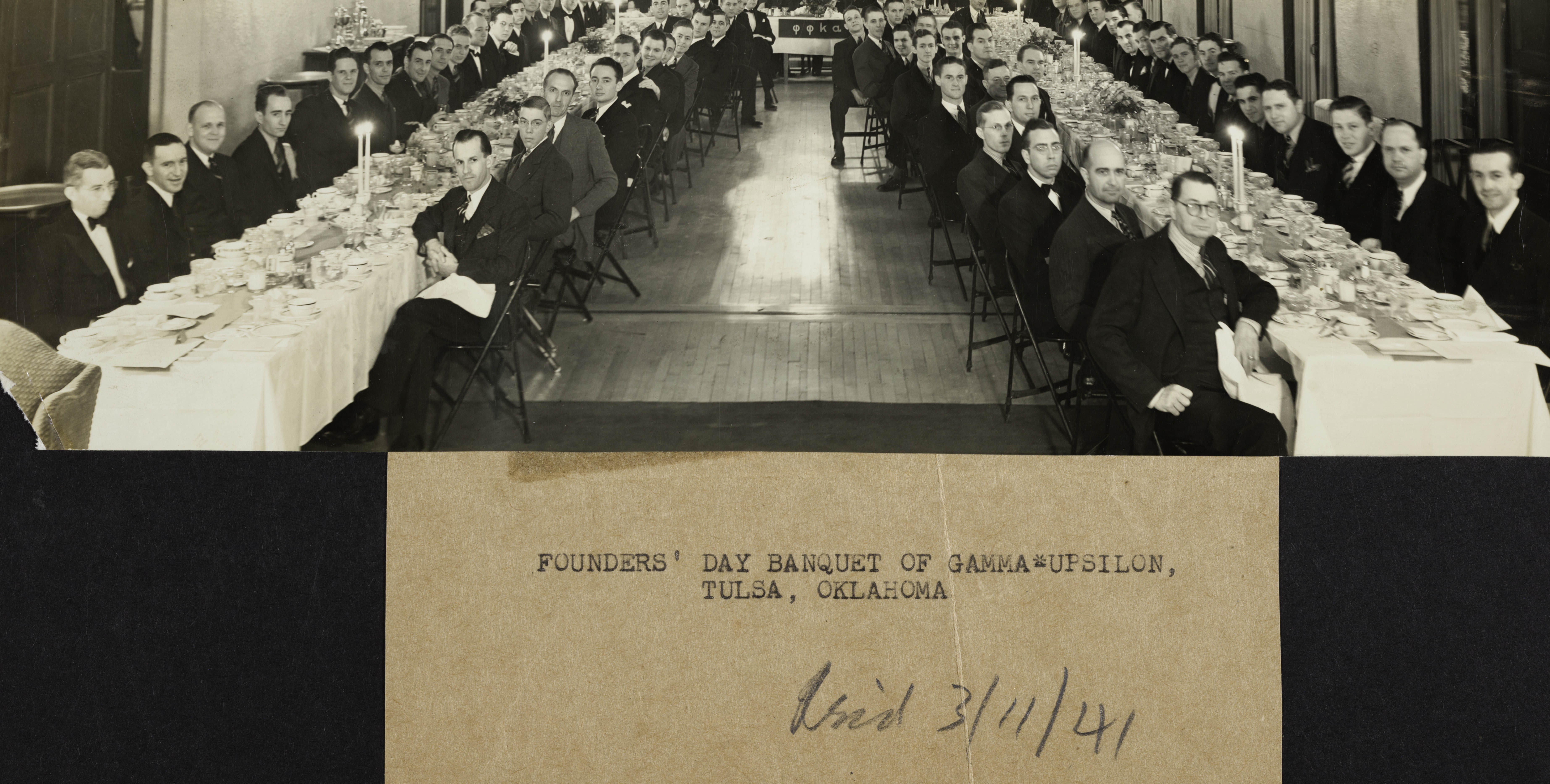 Founders' Day Banquet of Gamma-Upsilon Photograph, March 11, 1941