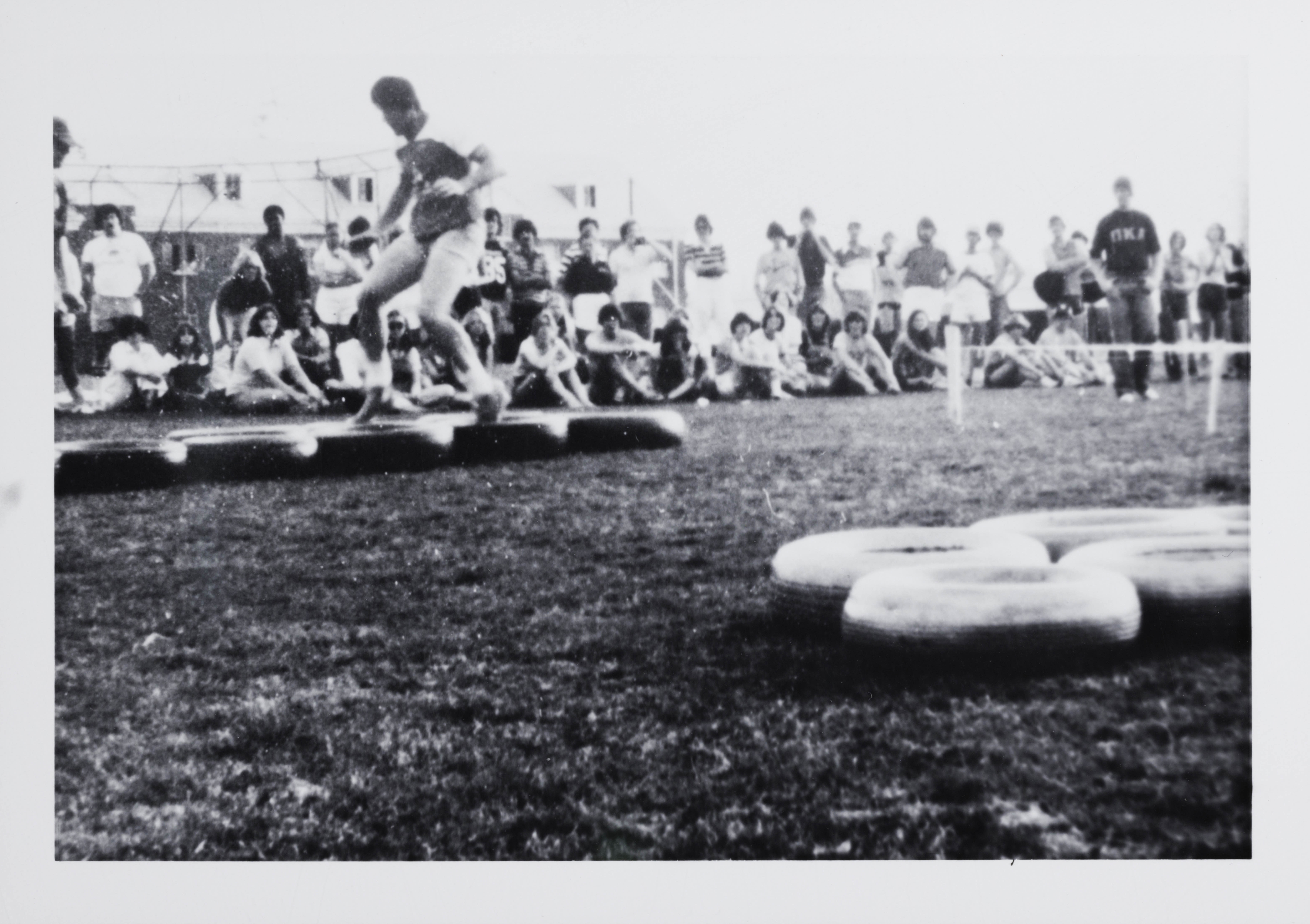 Dave Rader at the Pi Kappa Alpha Superstars Competition Photograph, 1979